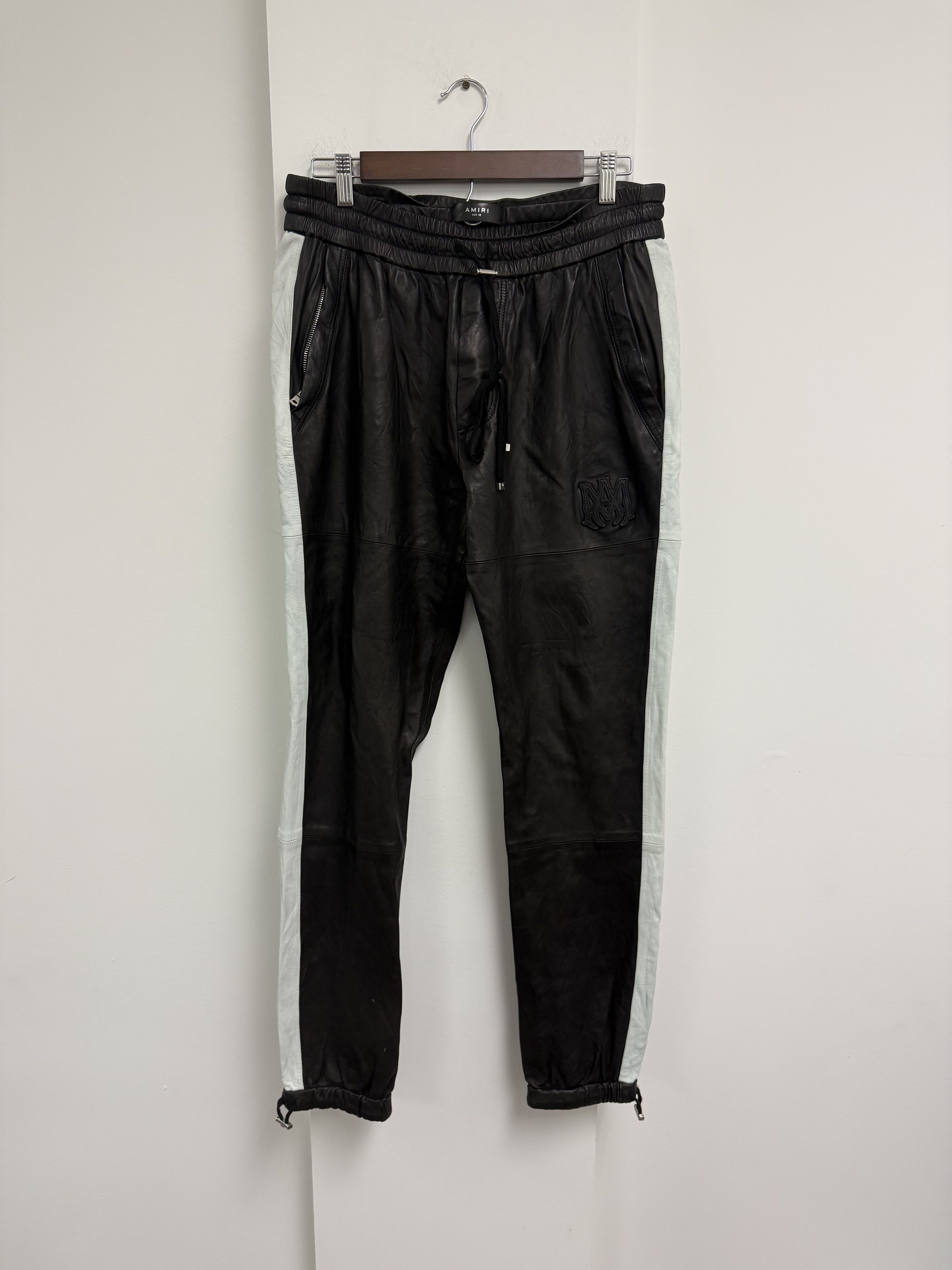 Amiri Amiri Leather Stripe Pants Size US 32 / EU 48 - 1 Thumbnail