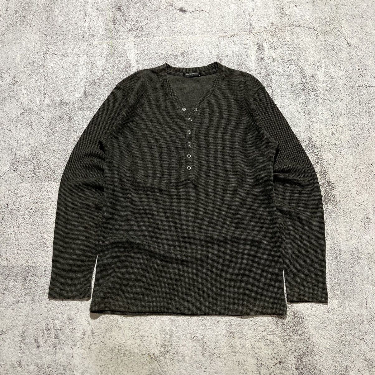Japanese Brand 2000s Nota Bene Halfbutton Longslevee Thermal Waffle Lgb Size US M / EU 48-50 / 2 - 1 Thumbnail