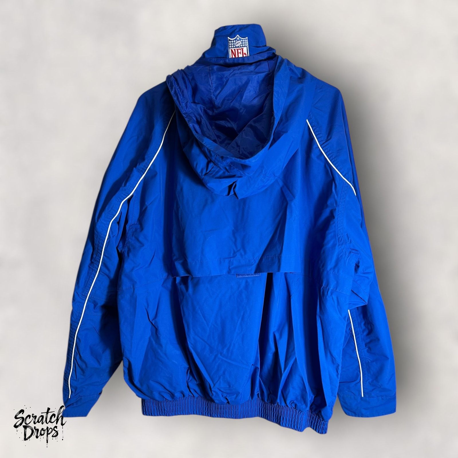 NFL Vintage 90s NFL Windbreaker Jacket XL Blue Retro Fan Men's Size US XL / EU 56 / 4 - 3 Thumbnail