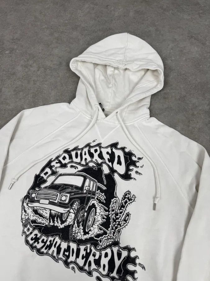 Dsquared2 AW2007 Dsquared2 White Desert Car Rebel Hoodie Size US M / EU 48-50 / 2 - 5 Thumbnail
