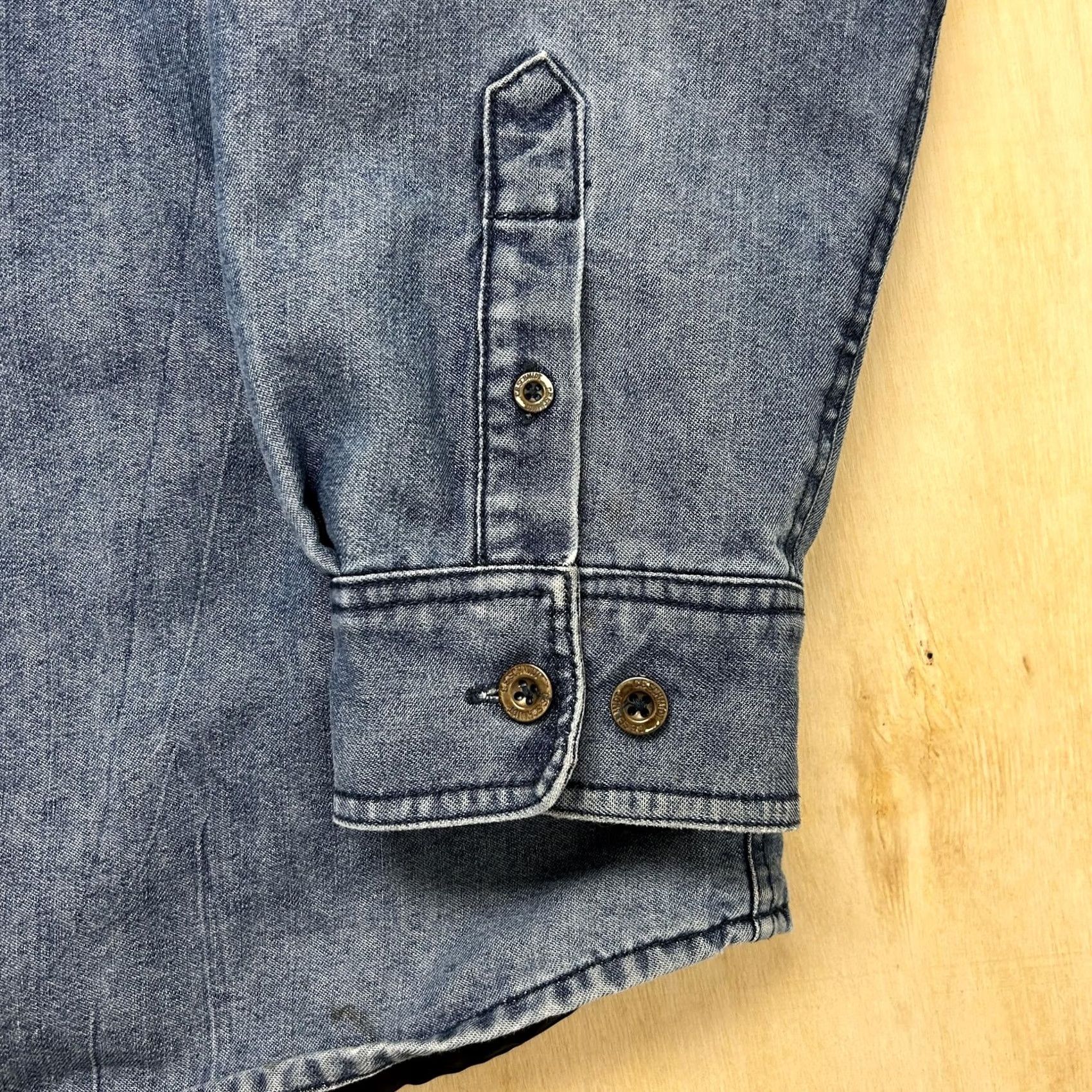 Denime Schmitt Denim Shirt Mens XXXL Long Sleeve Button Up Workwear Flannel Lined Winter Blue Size US XXL / EU 58 / 5 - 3 Thumbnail