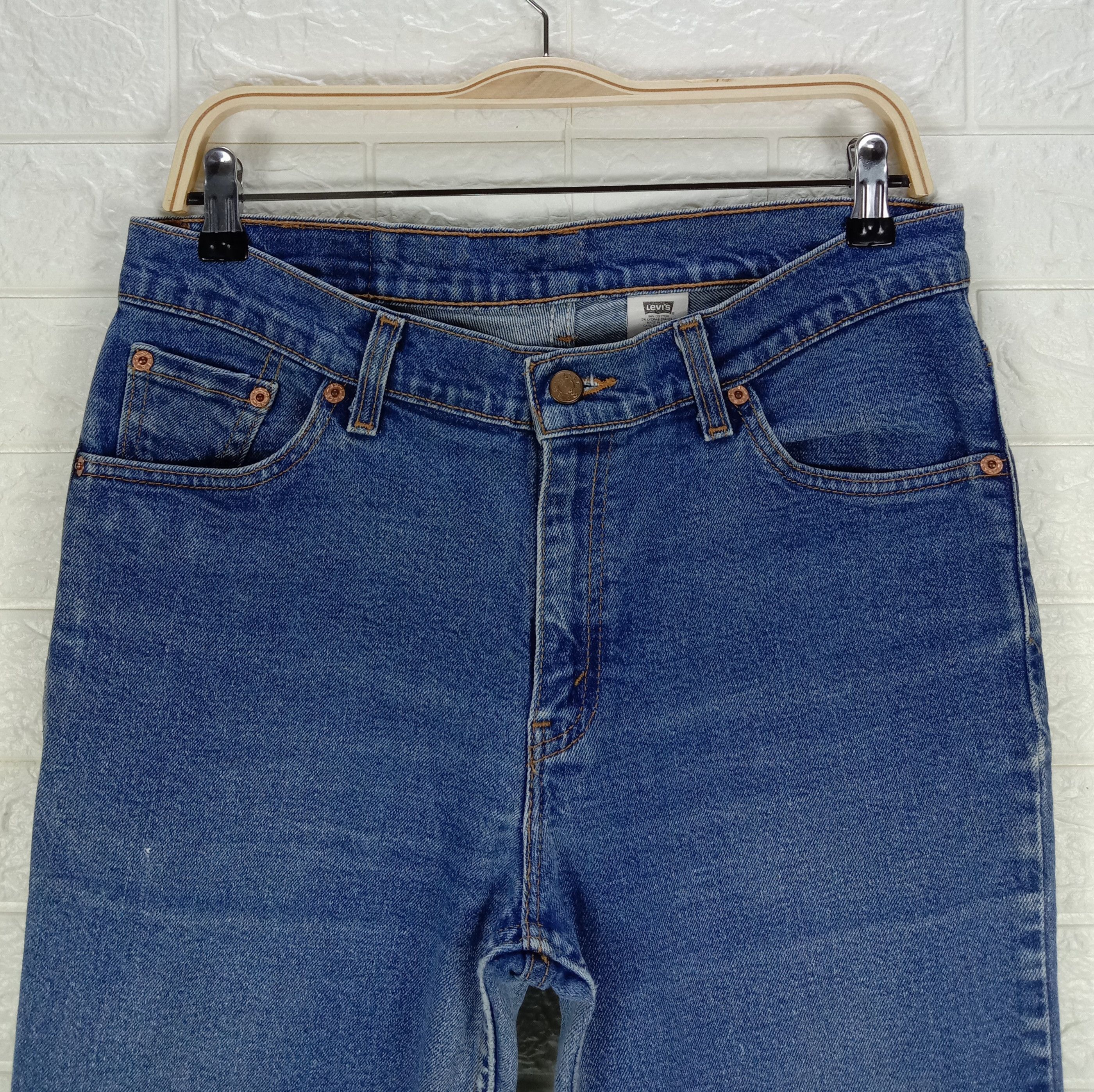 Levi's Vintage 90s Levi's 517 Flare Jeans Blue Wash Denim Size 32" / US 10 / IT 46 - 2 Thumbnail