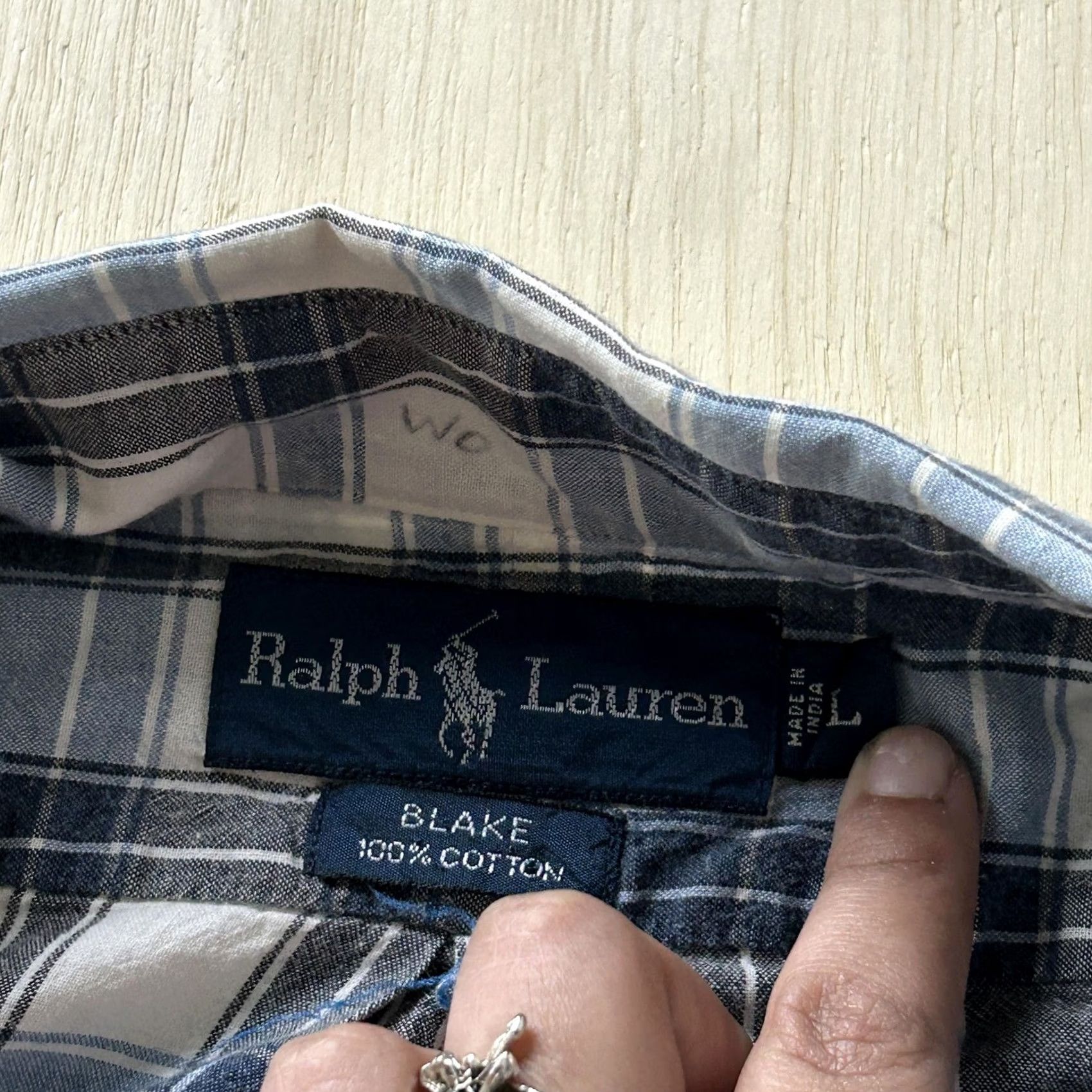 Ralph Lauren Ralph Lauren Shirt Mens Large Blue Plaid Short Sleeve Button Up Blake Cotton Shirt Size US L / EU 52-54 / 3 - 4 Thumbnail
