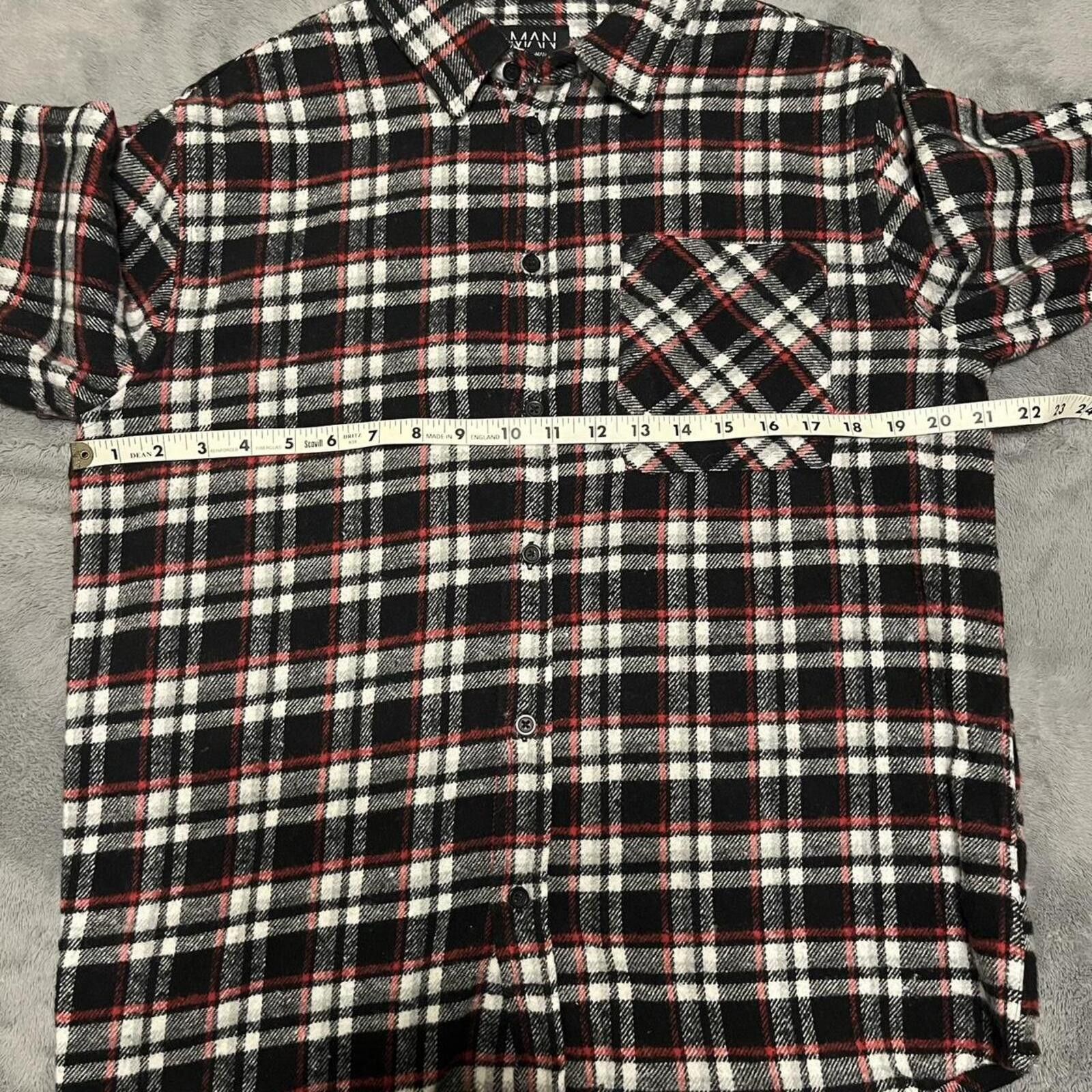 Boohoo Large Boohoo Man Black & Red Flannel Long Sleeve Shirt Size US L / EU 52-54 / 3 - 4 Thumbnail