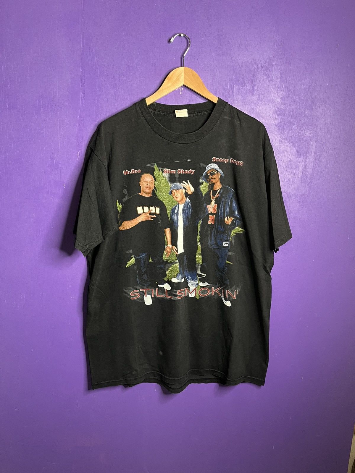 Rap Tees × Vintage Vintage 90s Still Smokin Snoop/Dr Dre/Eminem rap tee Size US XL / EU 56 / 4 - 1 Thumbnail