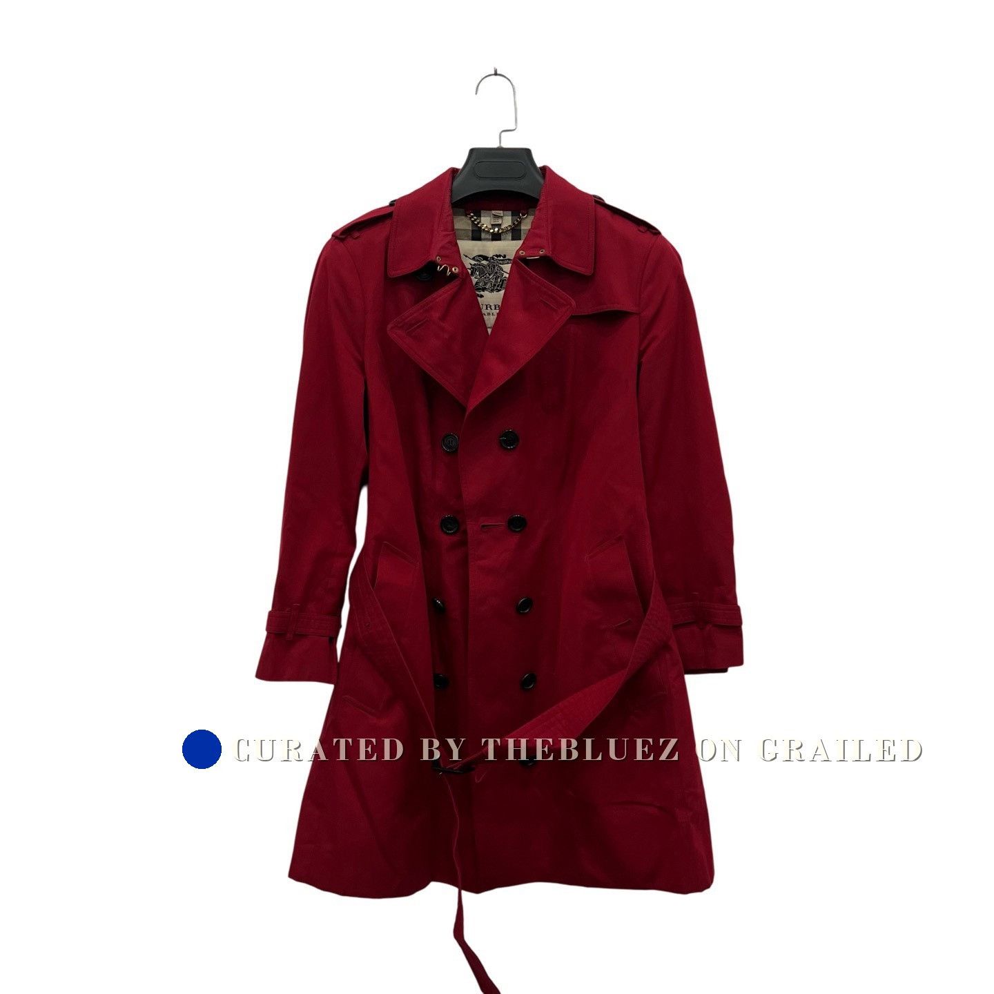 Burberry Burberry Red Double-Breasted Trench Coat Size M / US 6-8 / IT 42-44 - 1 Thumbnail