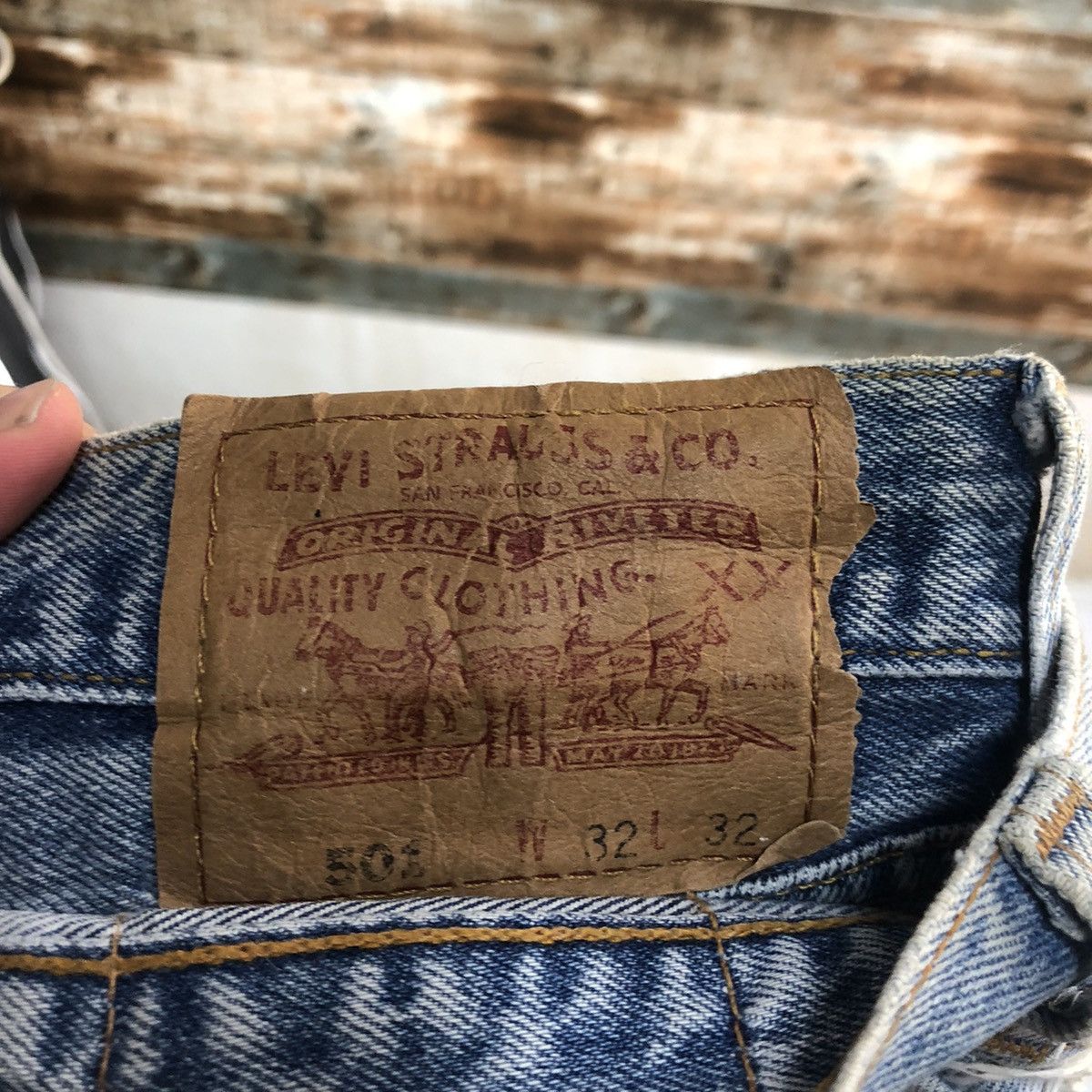 Levi's DLL Levis X Quana double waist reconstruct Denim #A2067 Size US 31 - 22 Thumbnail