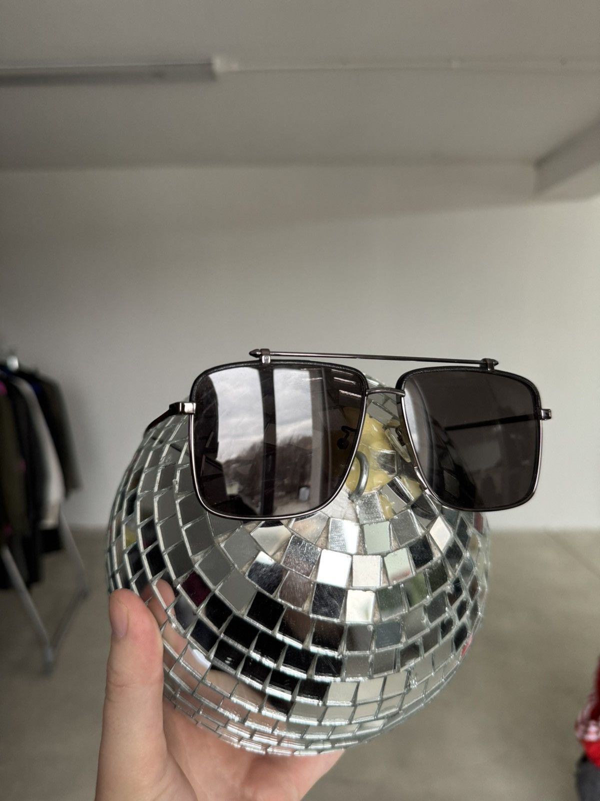 Alexander McQueen Alexander McQueen Iconic Aviator Glasses Size ONE SIZE - 5 Thumbnail