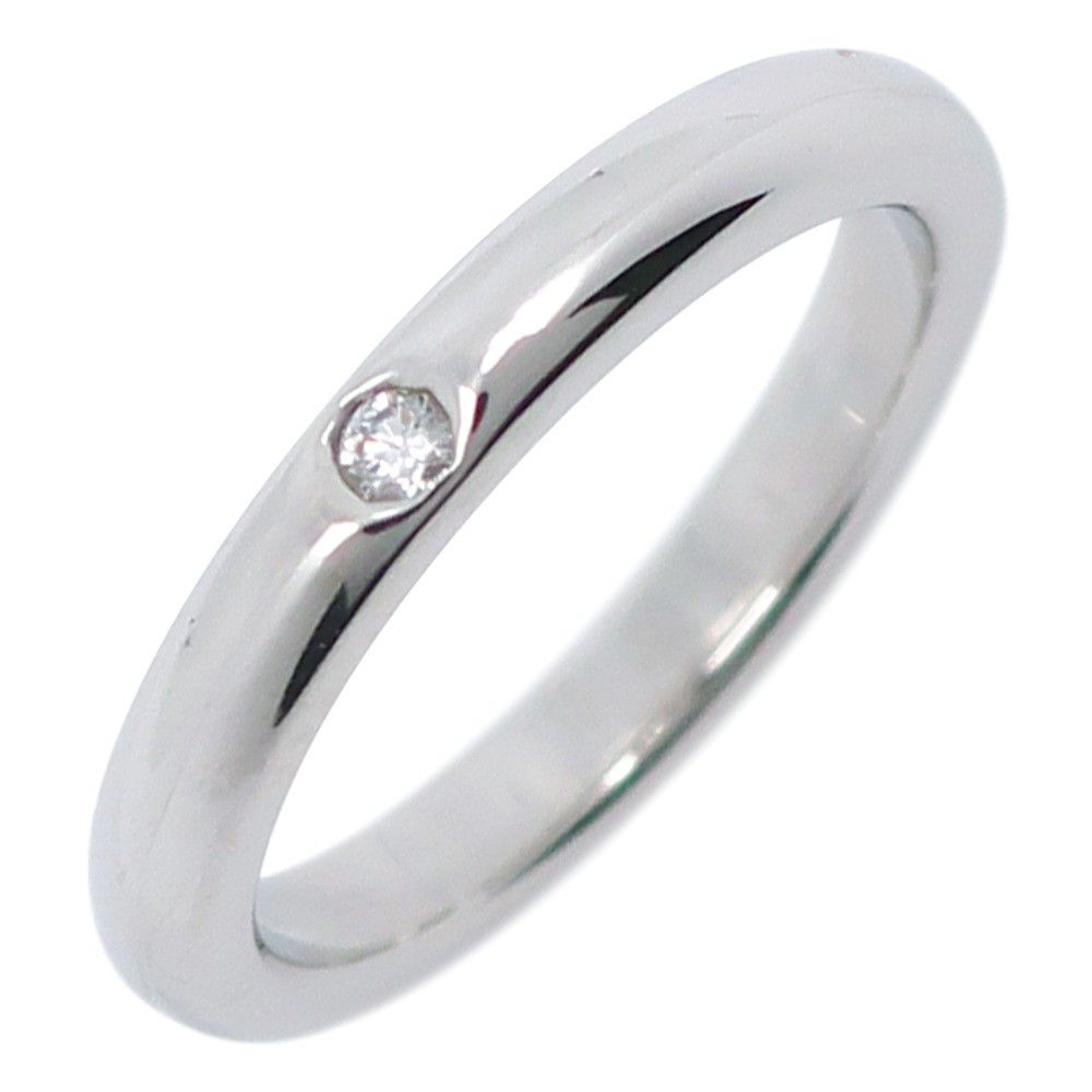 Tiffany & Co. Tiffany & Co. Elsa Peretti 1 Diamond Stacking Band Ring 950 Platinum with Diamond Size ONE SIZE - 1 Thumbnail