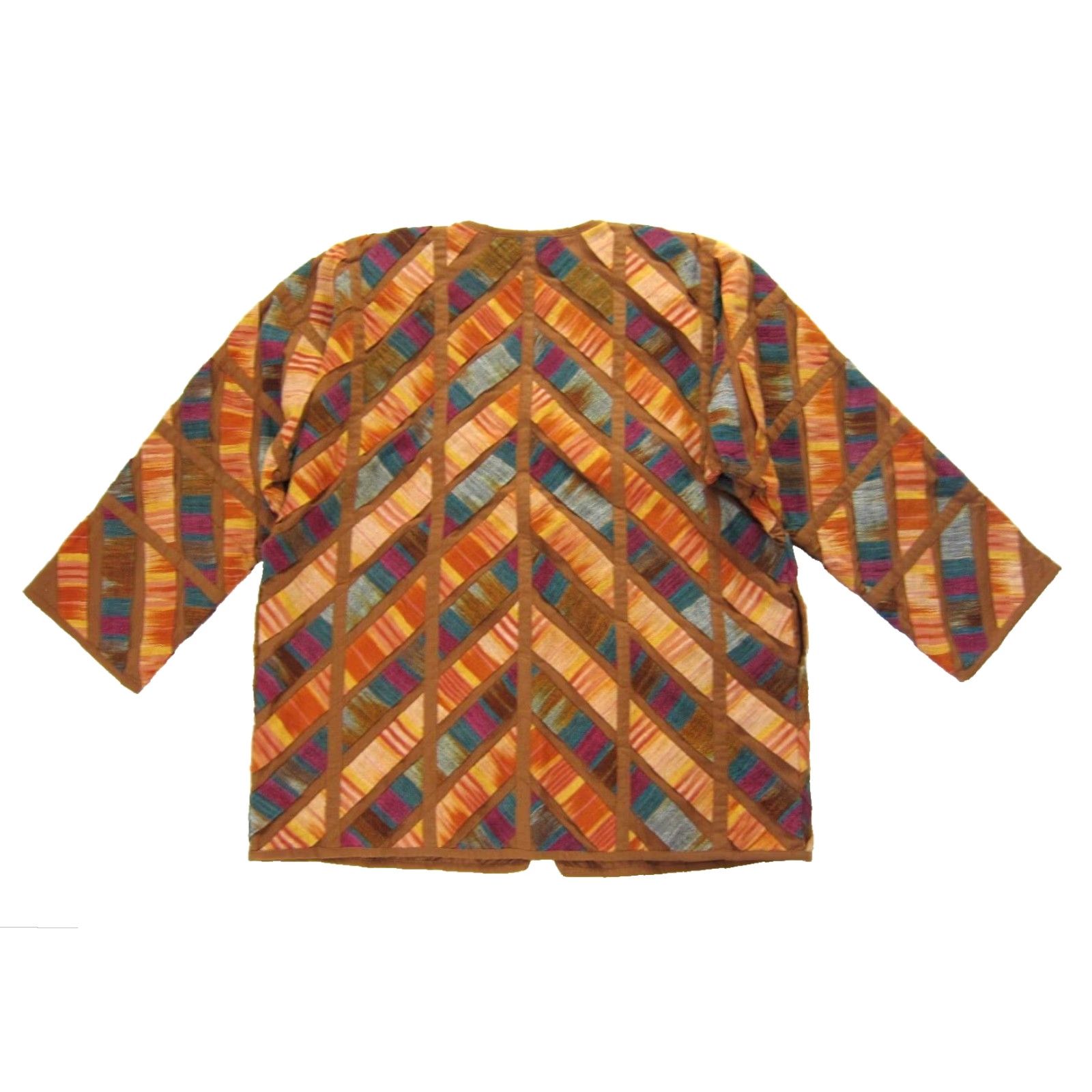 Vintage Vtg Yak Magic Nepal Brown Orange Cotton Pocket Oversize Blazer Jacket Medium Size M / US 6-8 / IT 42-44 - 2 Thumbnail