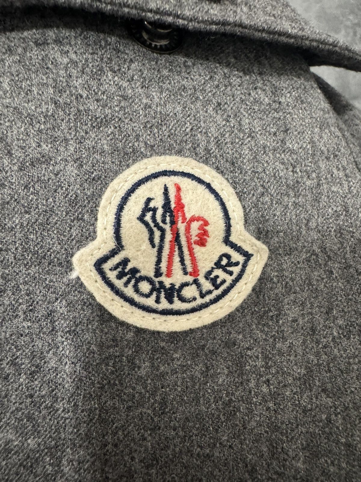 Moncler Moncler Hooded Puffer Jacket – Grey Wool Blend Size US L / EU 52-54 / 3 - 3 Thumbnail