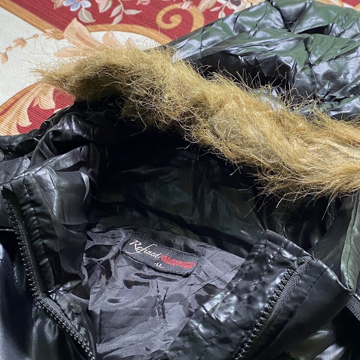 Japanese Brand RARE ❤️‍🔥REFINED Puffer Jacket Fur Hoodie LGB Style Size US L / EU 52-54 / 3 - 4 Thumbnail