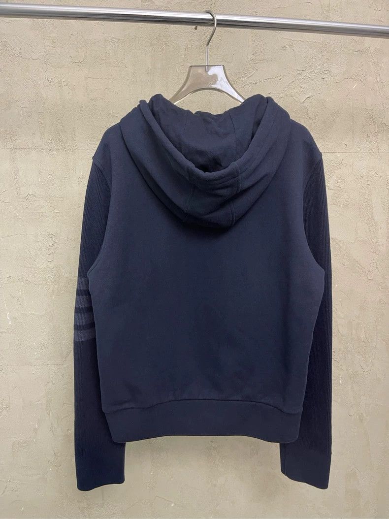 Thom Browne Thom browne Dark blue four-striped high-end line hooded swe Size US S / EU 44-46 / 1 - 3 Thumbnail