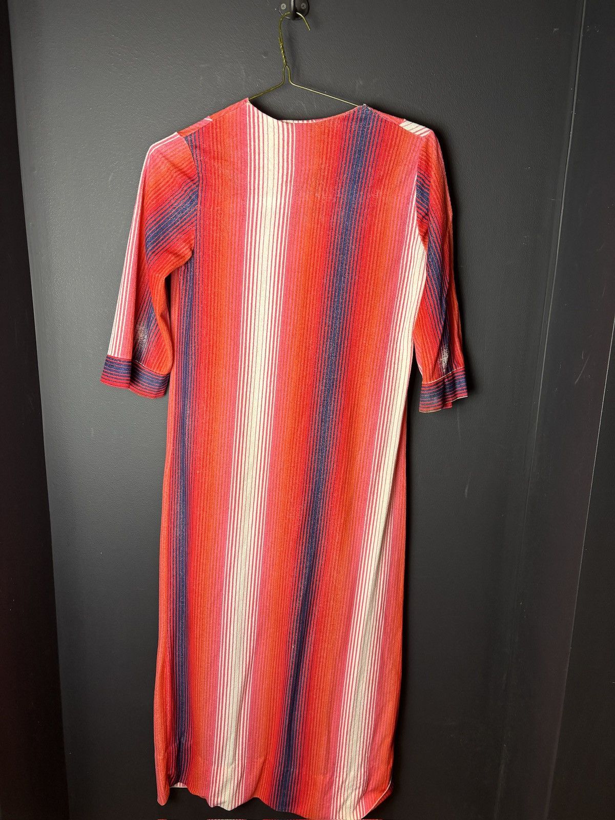 Vintage 1970s Beach Dress Vintage Terry Cloth Gown Frock Summer Sun Size ONE SIZE - 3 Thumbnail