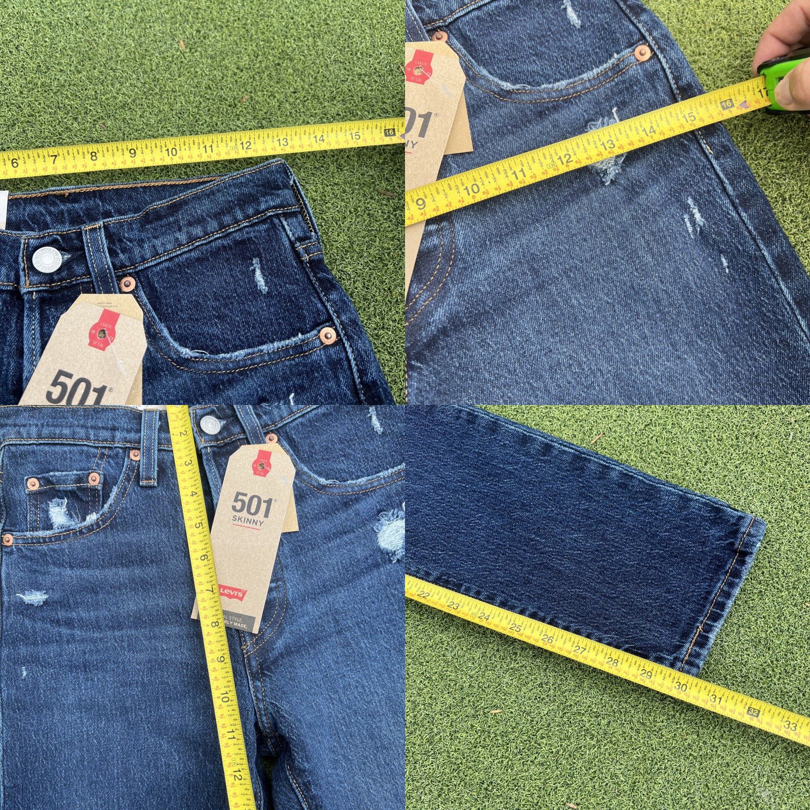 Levi's Levi Strauss & Co. Women's Light Wash High Rise 501 Skinny Jeans Size 24X30 Size 42" / US 20 - 8 Thumbnail