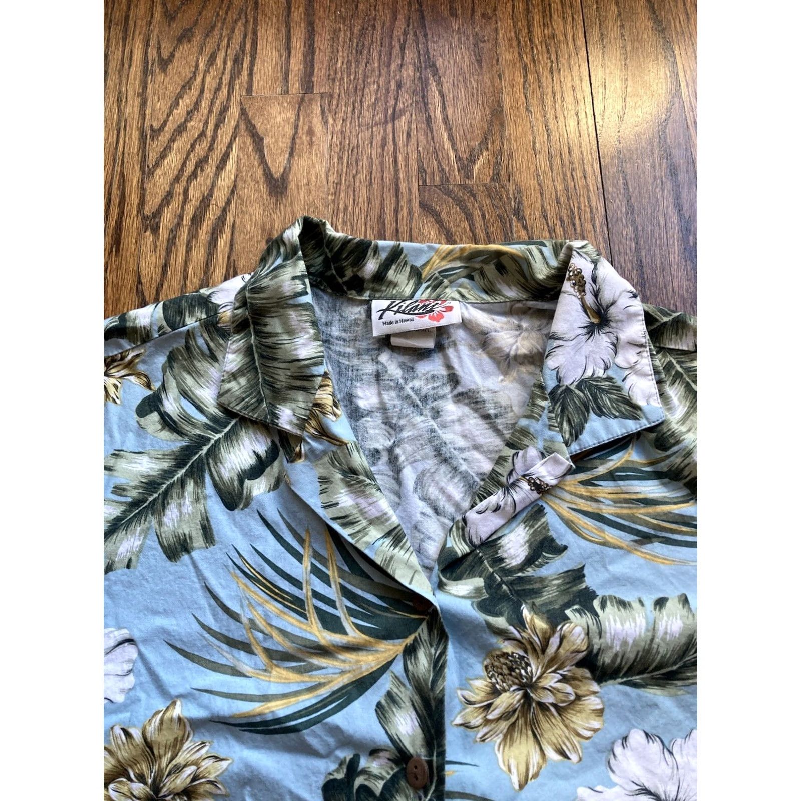 Vintage VINTAGE Kilani Hawaiian Shirt Mens Large Blue Floral Made In Hawaii USA Cotton Size US L / EU 52-54 / 3 - 2 Thumbnail