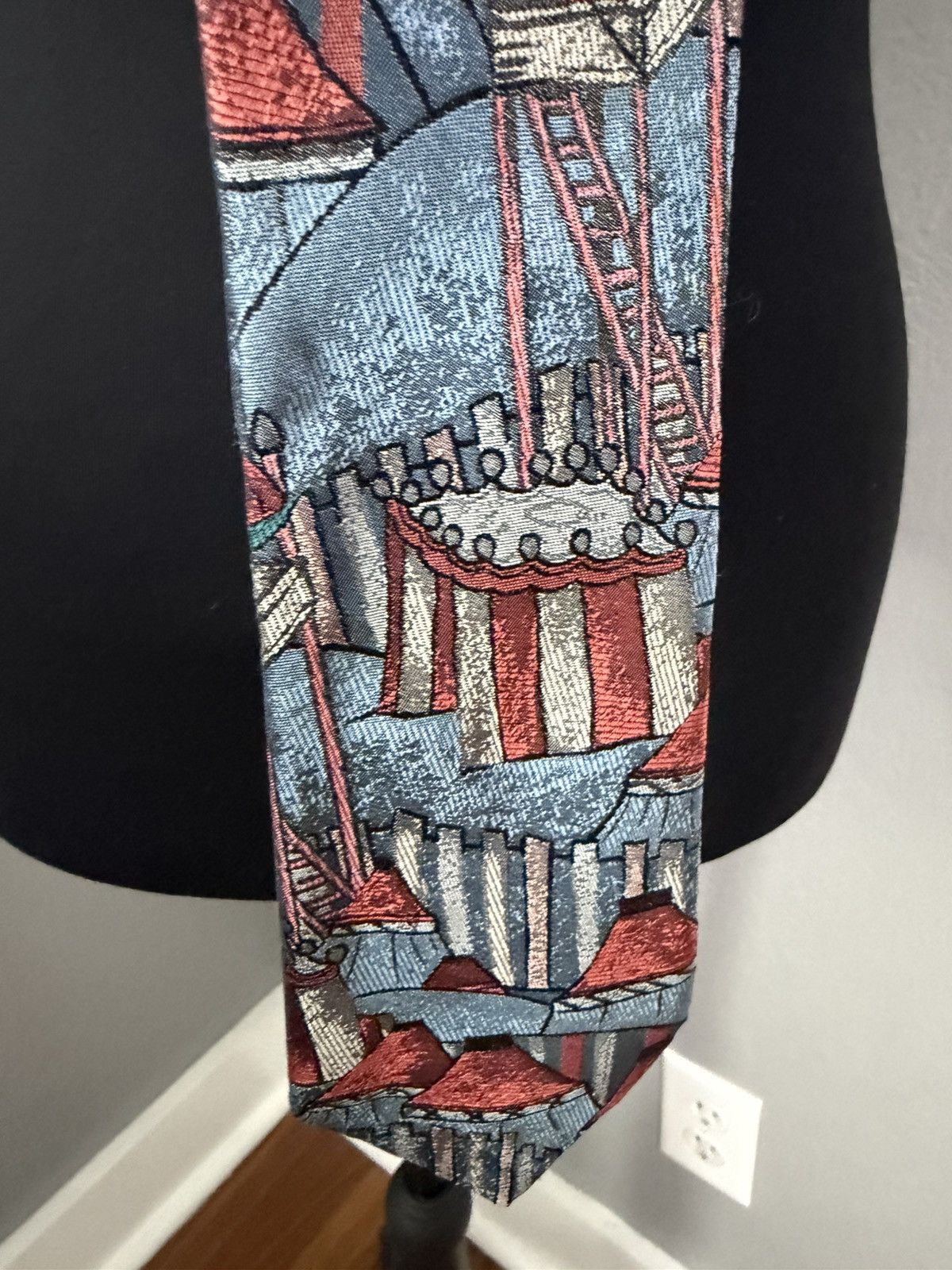 Other Paco Rabanne Paris 100% Silk Big Top Circus Abstract Tie Size ONE SIZE - 2 Thumbnail