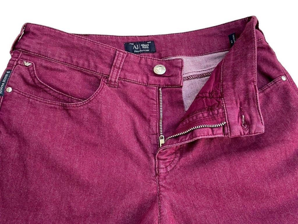 Armani AJ Armani Jeans Women Stretchy Denim EUR 27 USA 27 Purple Size 27" / US 4 / IT 40 - 2 Thumbnail