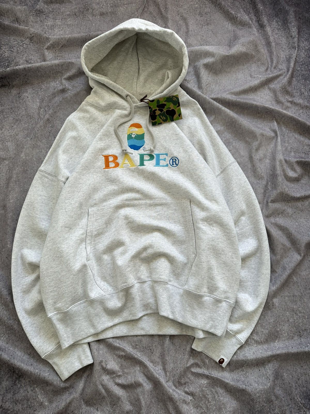 Bape Bape Embroidery Loose Fit Hoodie Gray Size US M / EU 48-50 / 2 - 2 Thumbnail