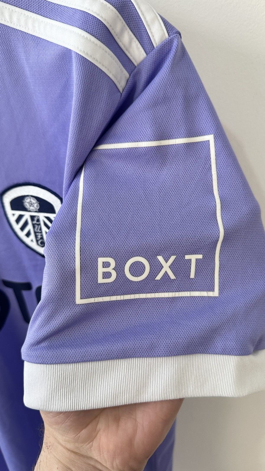Macron Leeds United 21-22 Away Football Shirt Jersey Adidas Purple Size US L / EU 52-54 / 3 - 7 Thumbnail