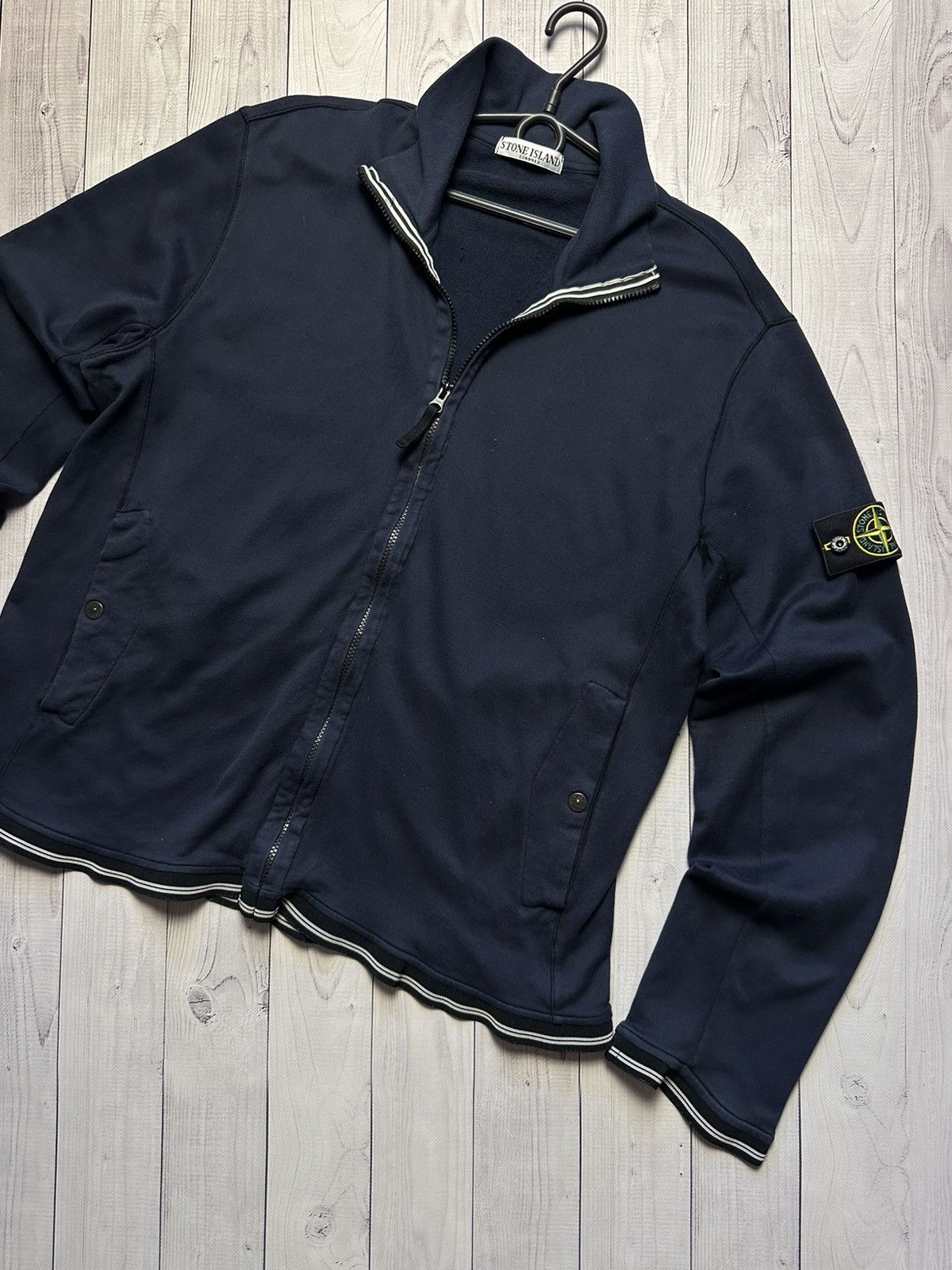 Stone Island × Vintage Vintage Stone Island zip sweatshirt size XXL Size US XXL / EU 58 / 5 - 2 Thumbnail