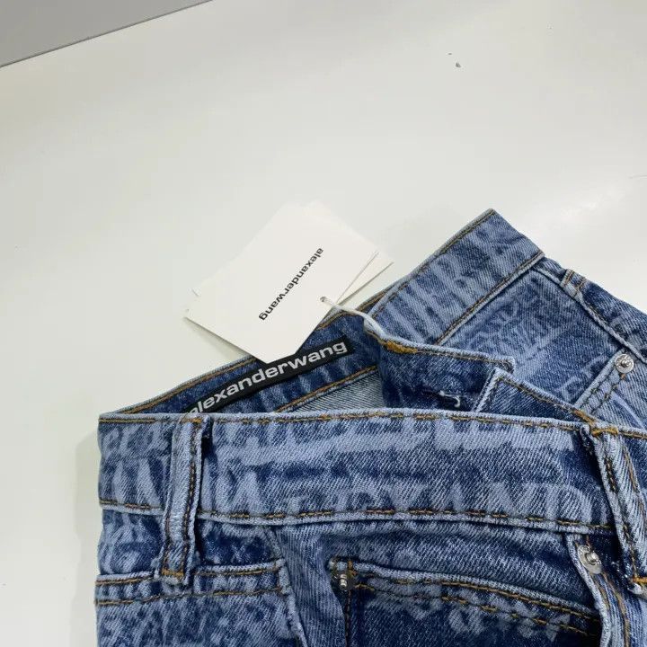 Alexander Wang Alexander Wang SS24 Logo Print Denim Pants - Size 24" / US 00 / IT 34 - 7 Thumbnail