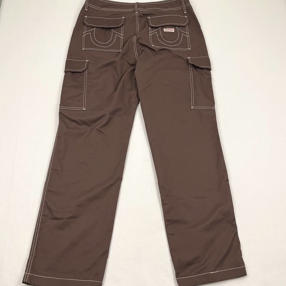 True Religion True Religion Cargo Pants Mens 34x32 Relaxed Fit Contrast Stitch Hip Hop Brown Size US 34 / EU 50 - 3 Thumbnail