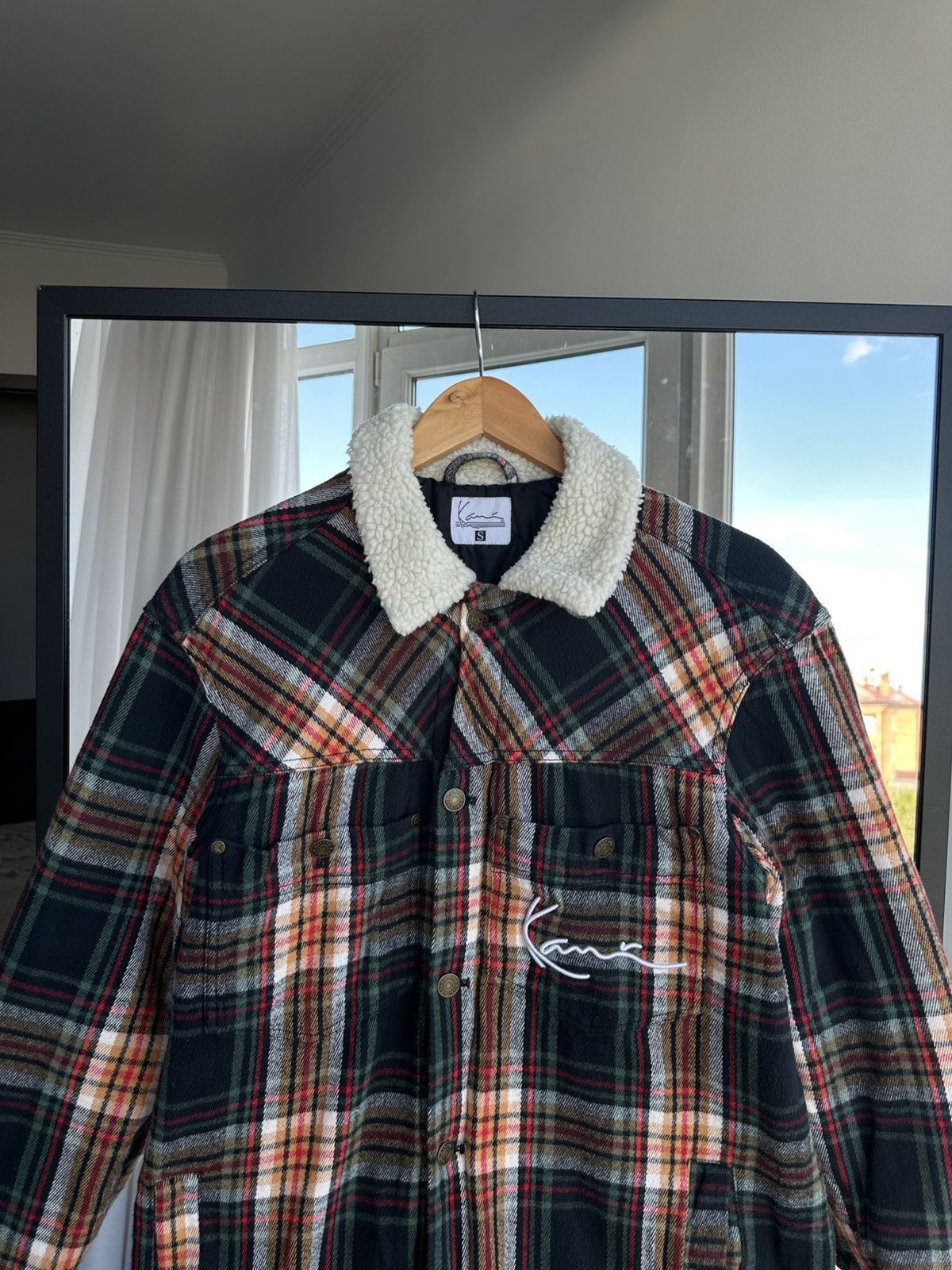 Karl Kani Karl Kani Checkered Heavy Sherpa Jacket Sz S Size US S / EU 44-46 / 1 - 2 Thumbnail