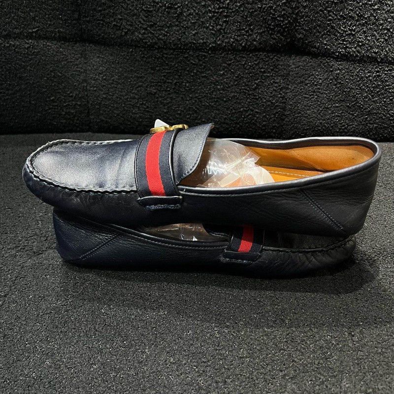 Gucci Gucci Horsebit Navy Loafers for Men Size US 9.5 / EU 42-43 - 7 Thumbnail