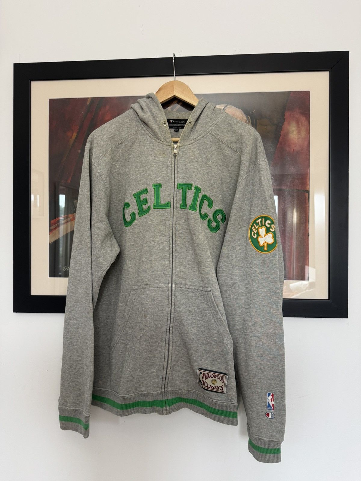 Vintage Champion Boston Celtics Oversized NBA Zip Hoodie