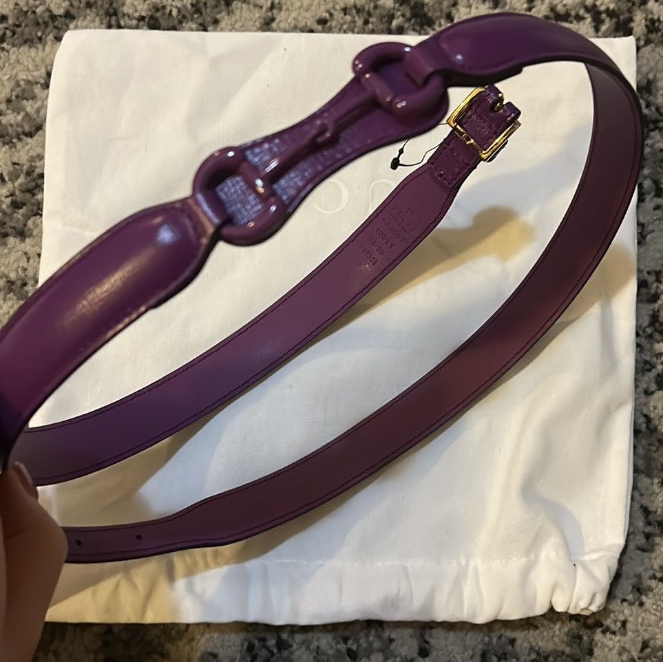 Gucci Gucci Horsebit Leather Belt Purple size 95 Size ONE SIZE - 3 Thumbnail