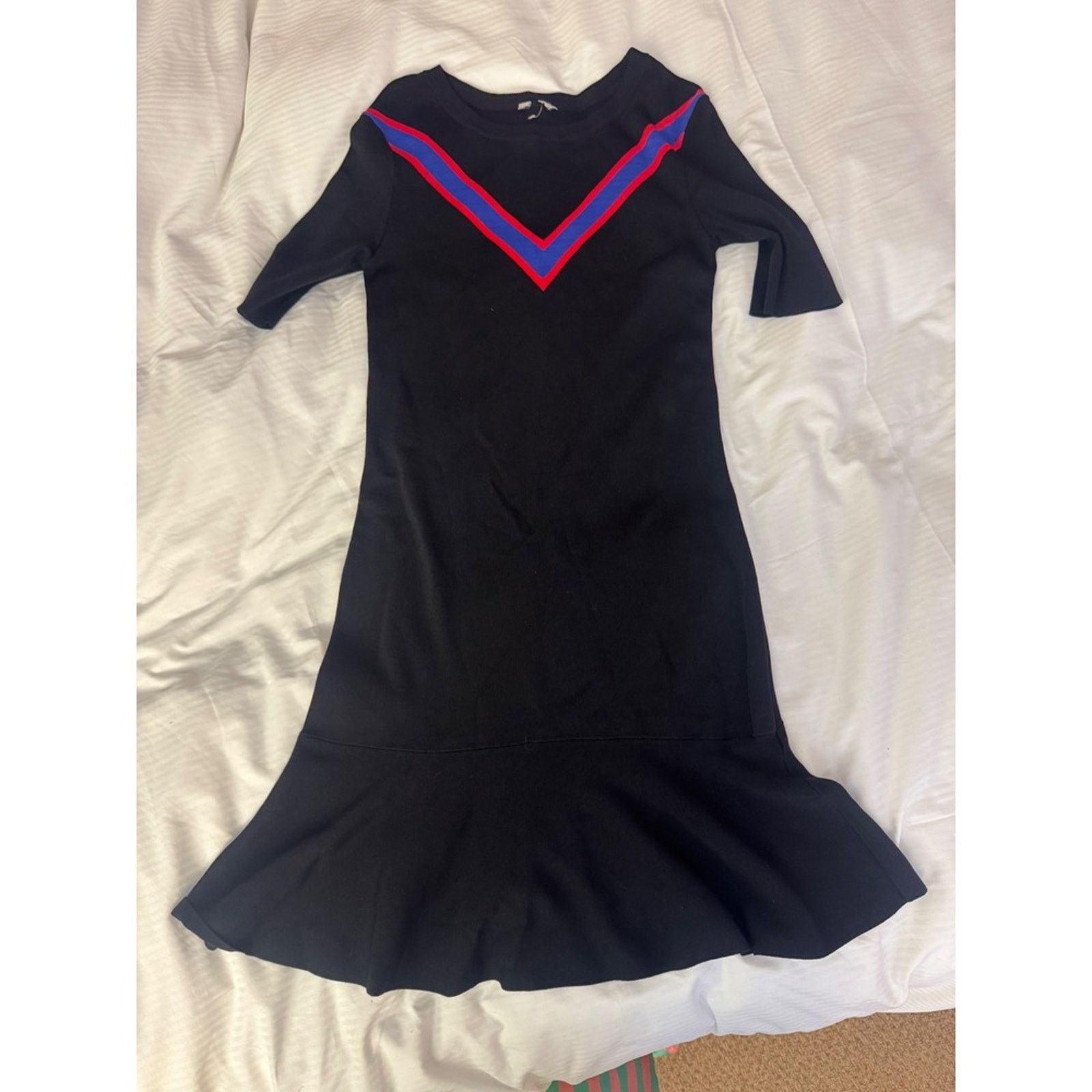 Sandro Sandro Paris Chevron Knit Fit & Flare Dress Size XS / US 0-2 / IT 36-38 - 3 Thumbnail