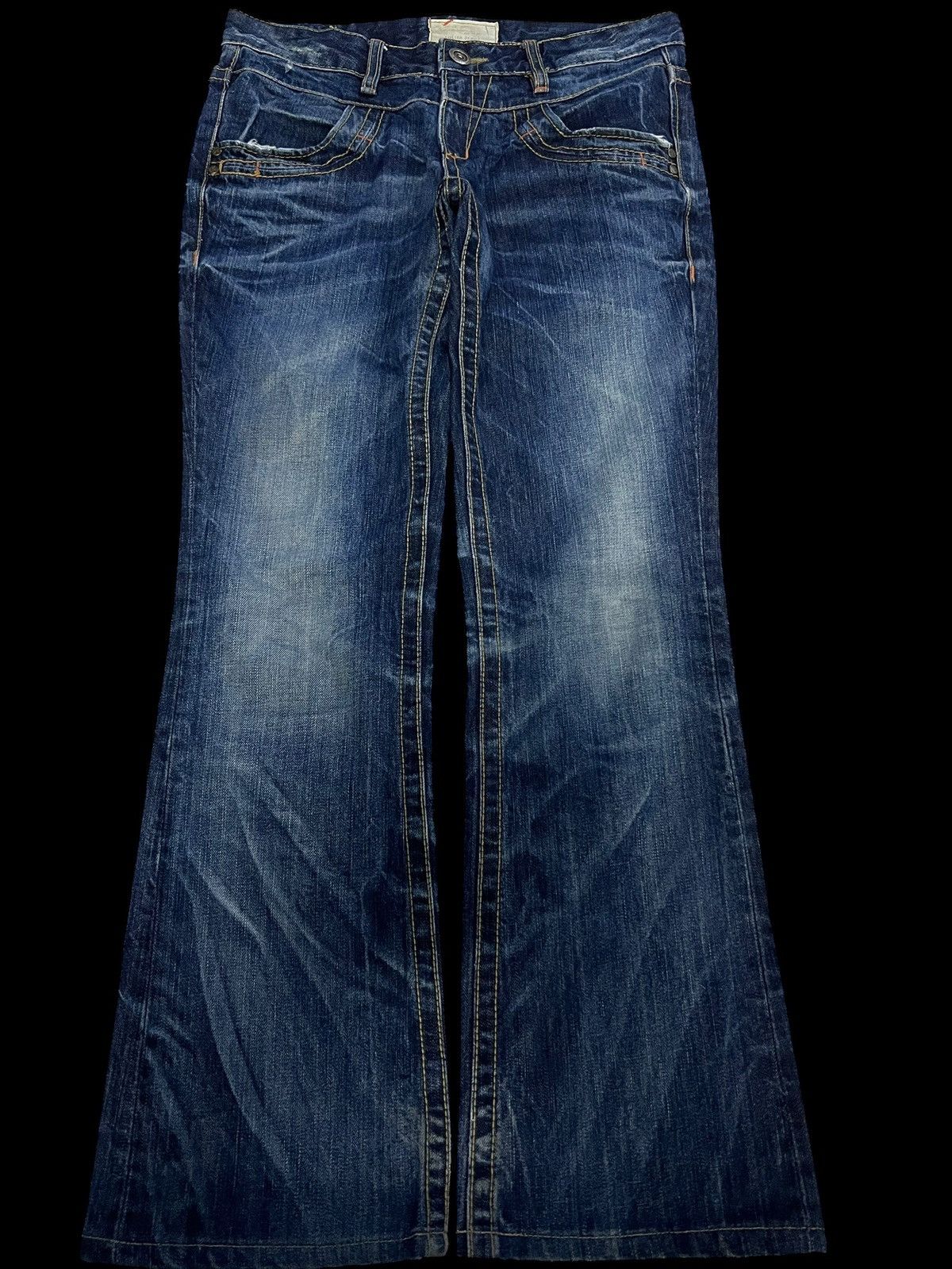 14th Addiction × If Six Was Nine × Japanese Brand 💥Flare💥 Vintage 90’s Style Lolita Club Mud Wash Jean Size US 32 / EU 48 - 1 Thumbnail