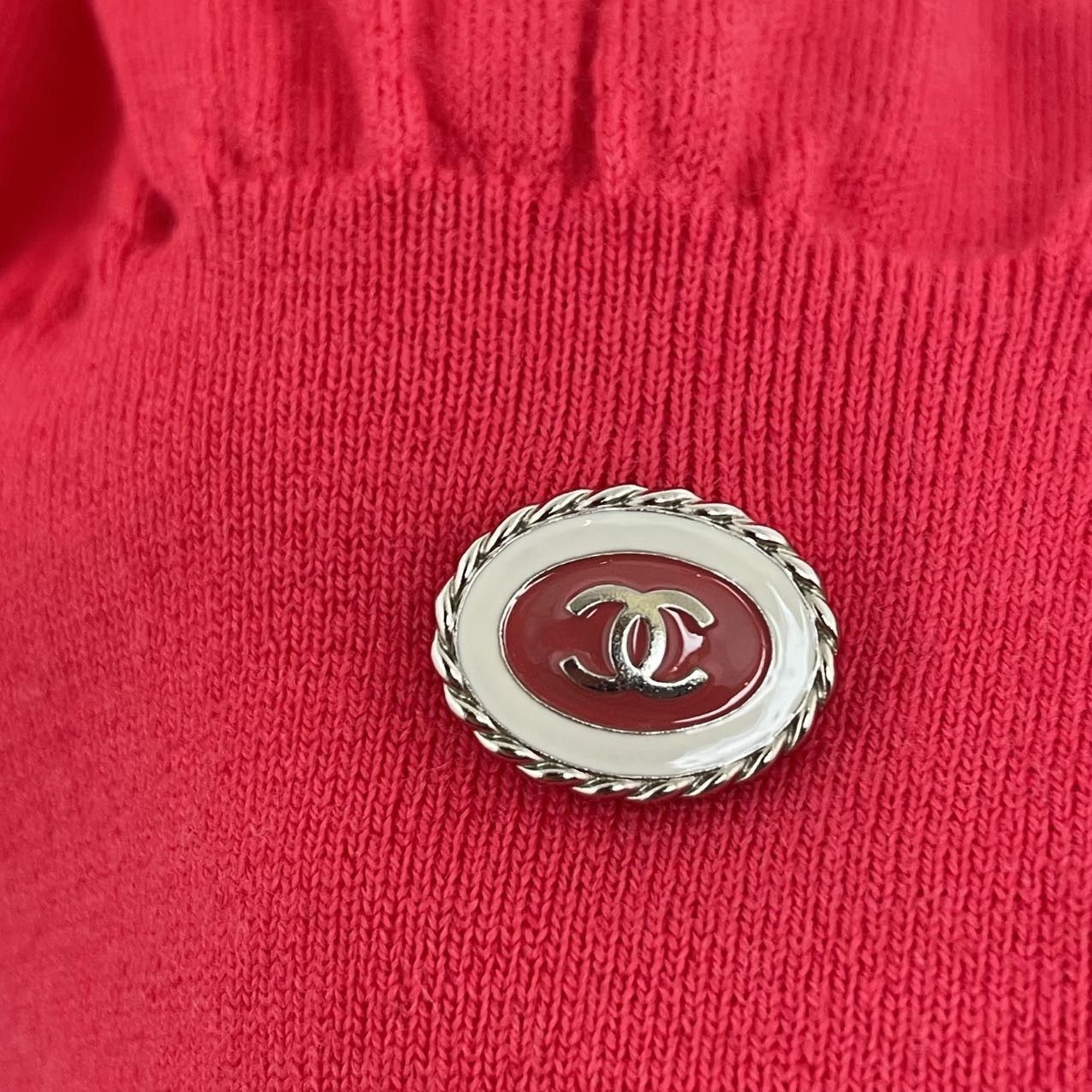 Chanel Chanel Rose Red Thin Cashmere Knit Sweater K26WX Size XXS / US 00 / IT 34 - 5 Thumbnail