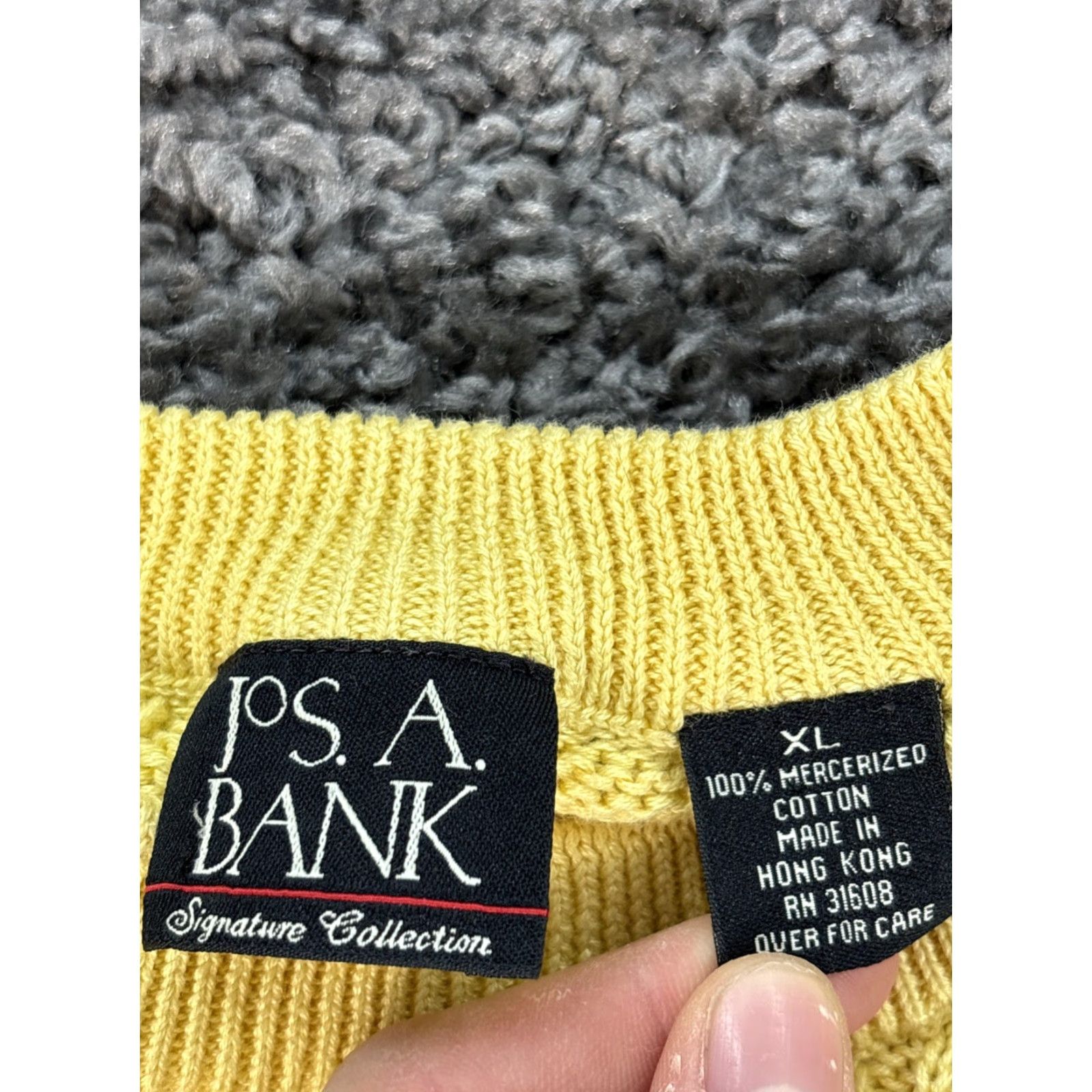 Brooks Brothers VINTAGE Brooks Brothers Sweater Mens XL Mustard Yellow 90s Crew Neck Pullover Cotton Knit Jacket? Size US XL / EU 56 / 4 - 4 Thumbnail