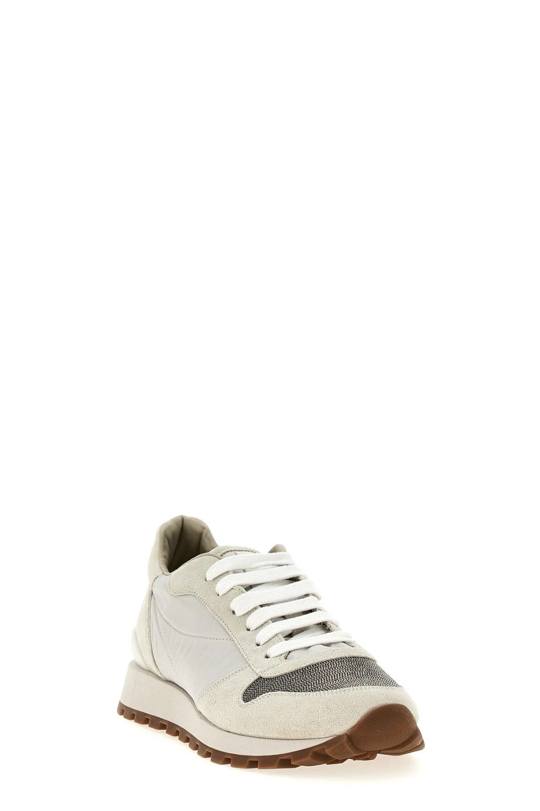 Brunello Cucinelli BRUNELLO CUCINELLI White Suede Sneakers New & Authentic Size US 8 / IT 38 - 2 Thumbnail