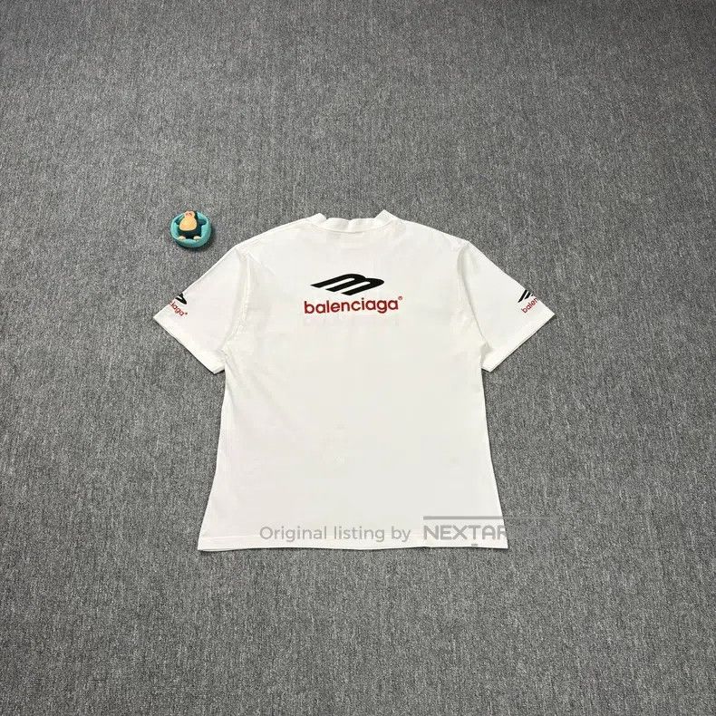 Balenciaga Balenciaga White 3B Sports Slogan Embroidered Short Sleeve Size US L / EU 52-54 / 3 - 7 Thumbnail
