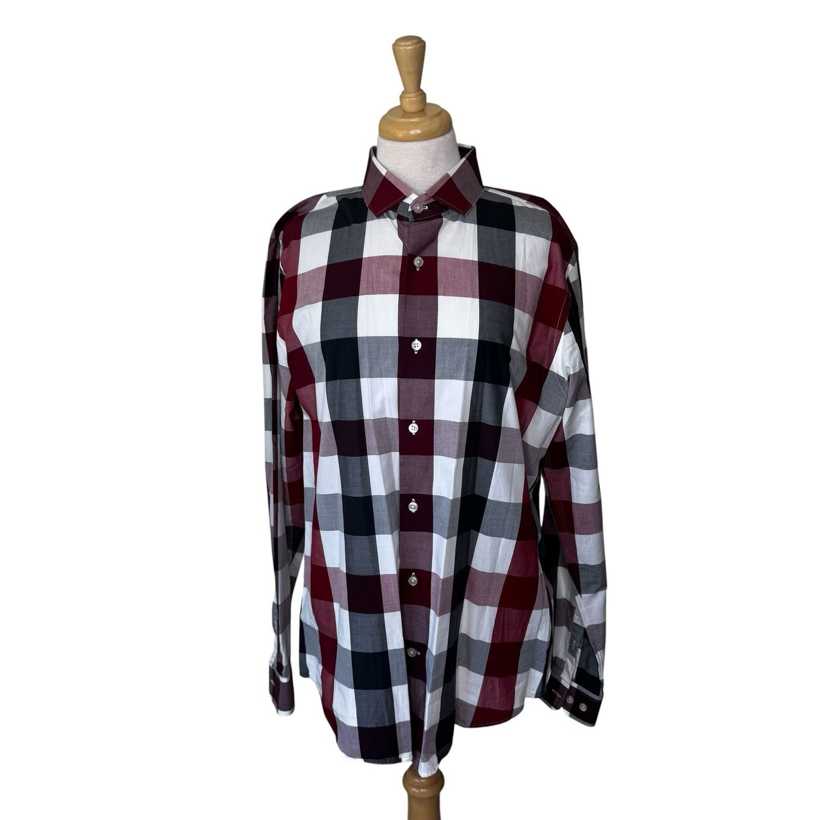Express EXPRESS Men's cotton Extra Slim Fit Plaid Button Up Shirt Size US L / EU 52-54 / 3 - 1 Thumbnail