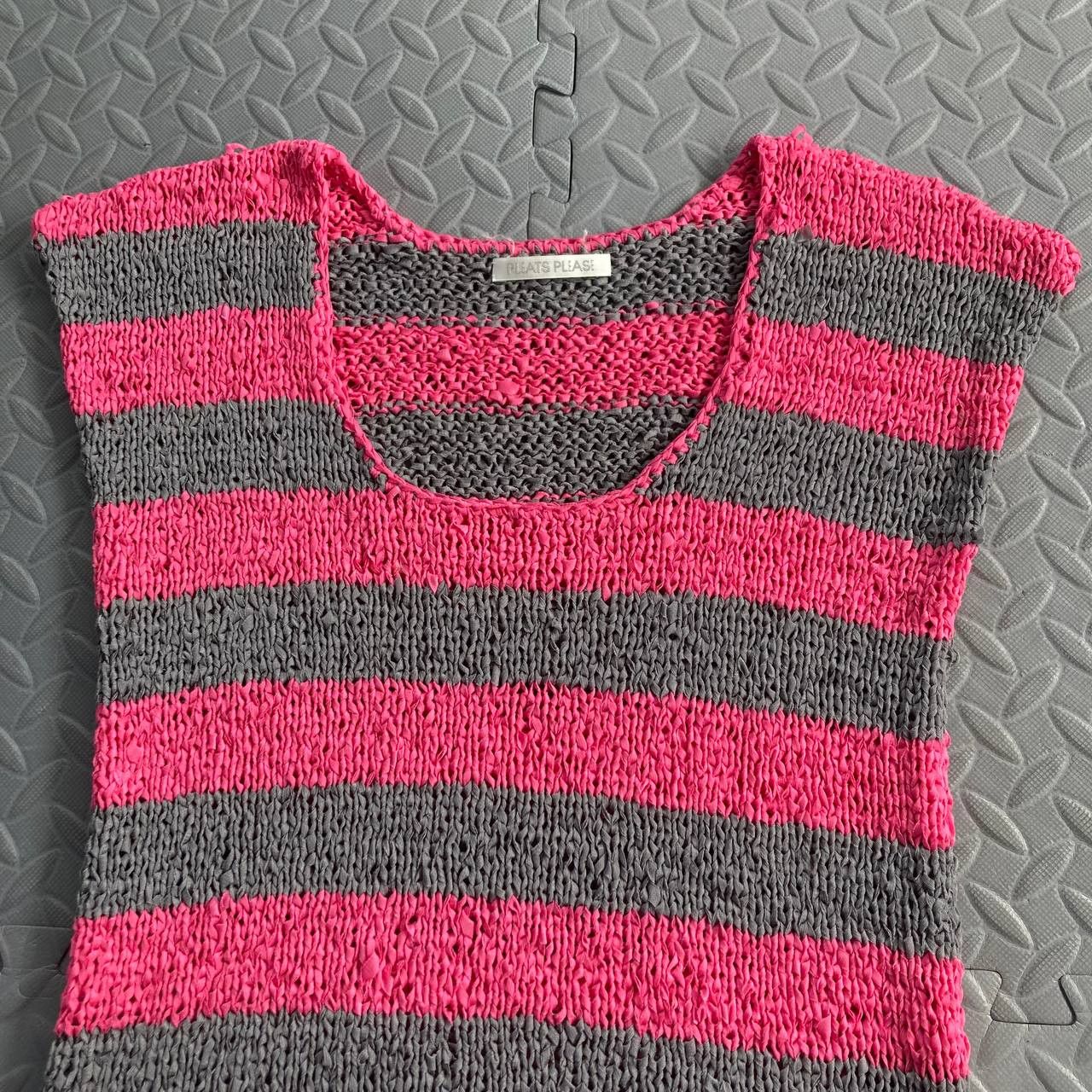 Pleats Please Issey Miyake Pleats Please - Vintage Knitted Striped Dress Size M / US 6-8 / IT 42-44 - 7 Thumbnail