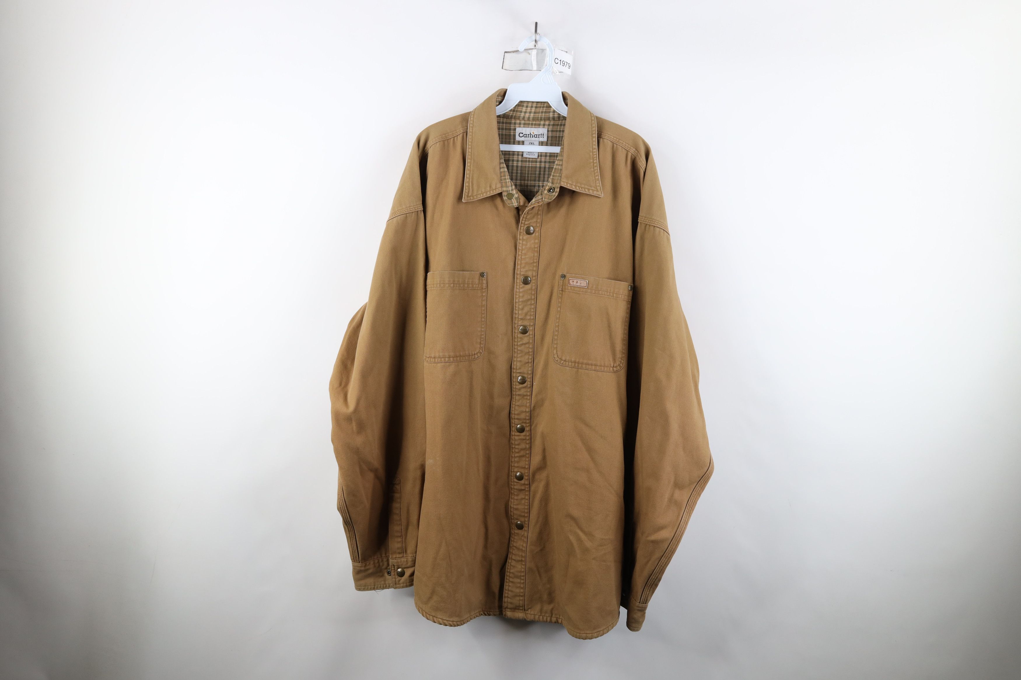 Vintage Carhartt Lined Canvas Button Shirt Jacket Jac Shirt