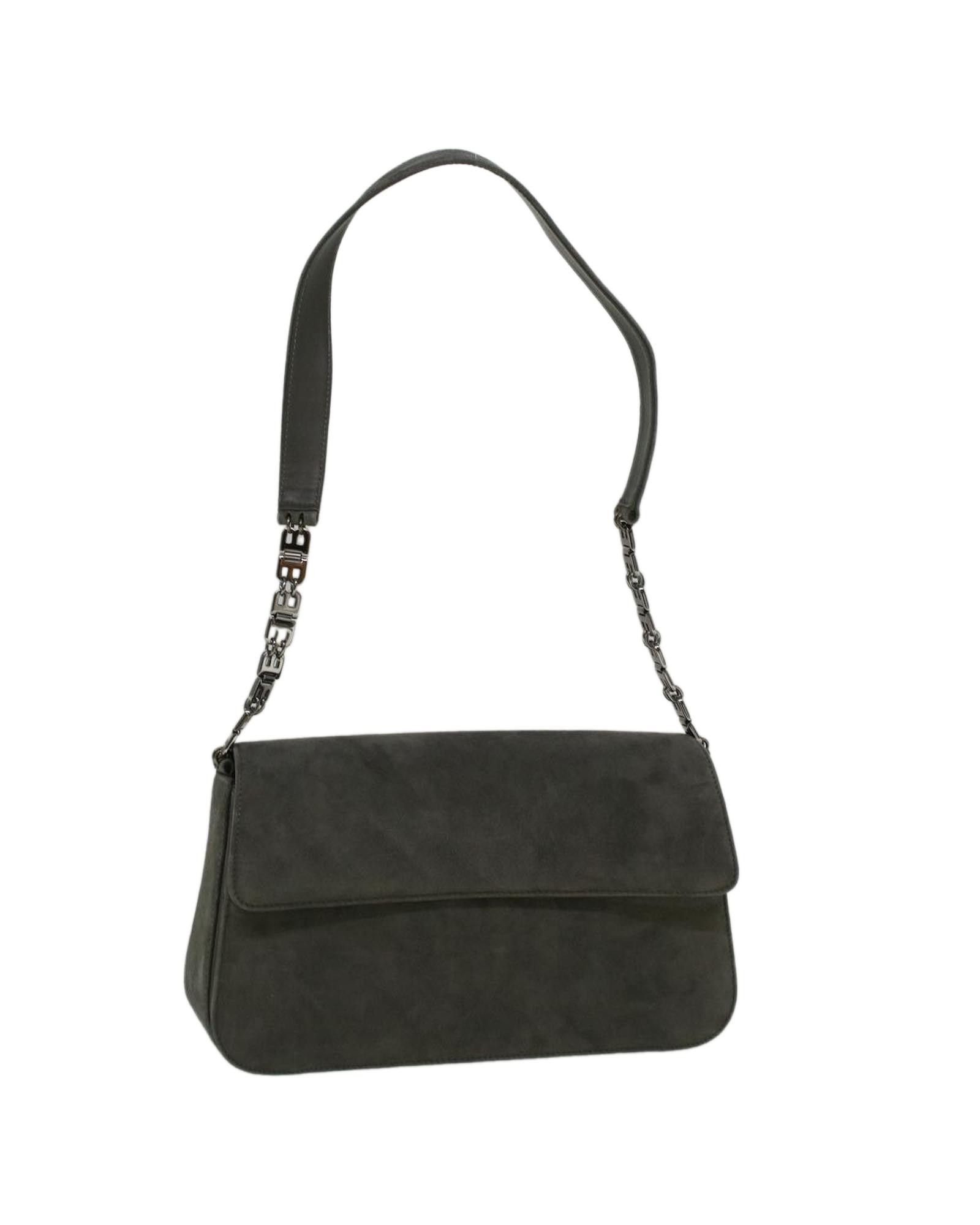 image of Gray Suede Shoulder Bag - Bally in Grey, Women's