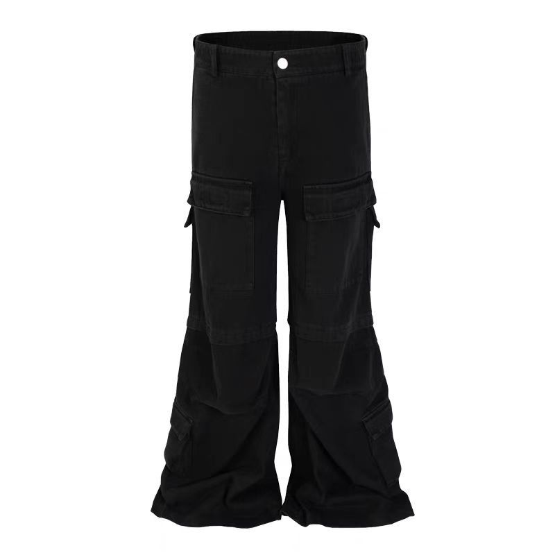 Japanese Brand × Vintage High street style washed pleated flared cargo pants Size US 32 / EU 48 - 5 Thumbnail