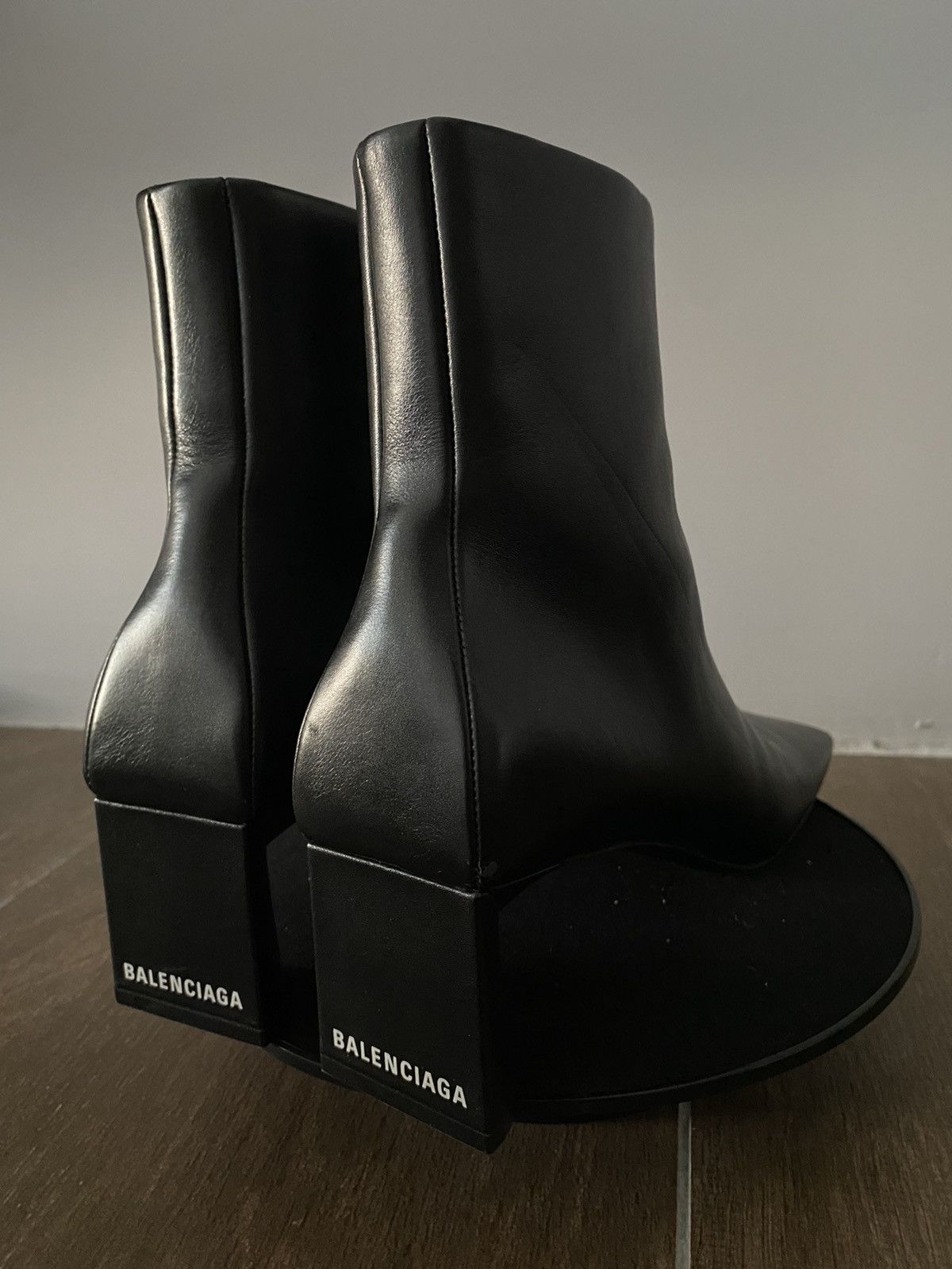 Balenciaga Balenciaga Square Toe Flat Ankle Boots | Grailed