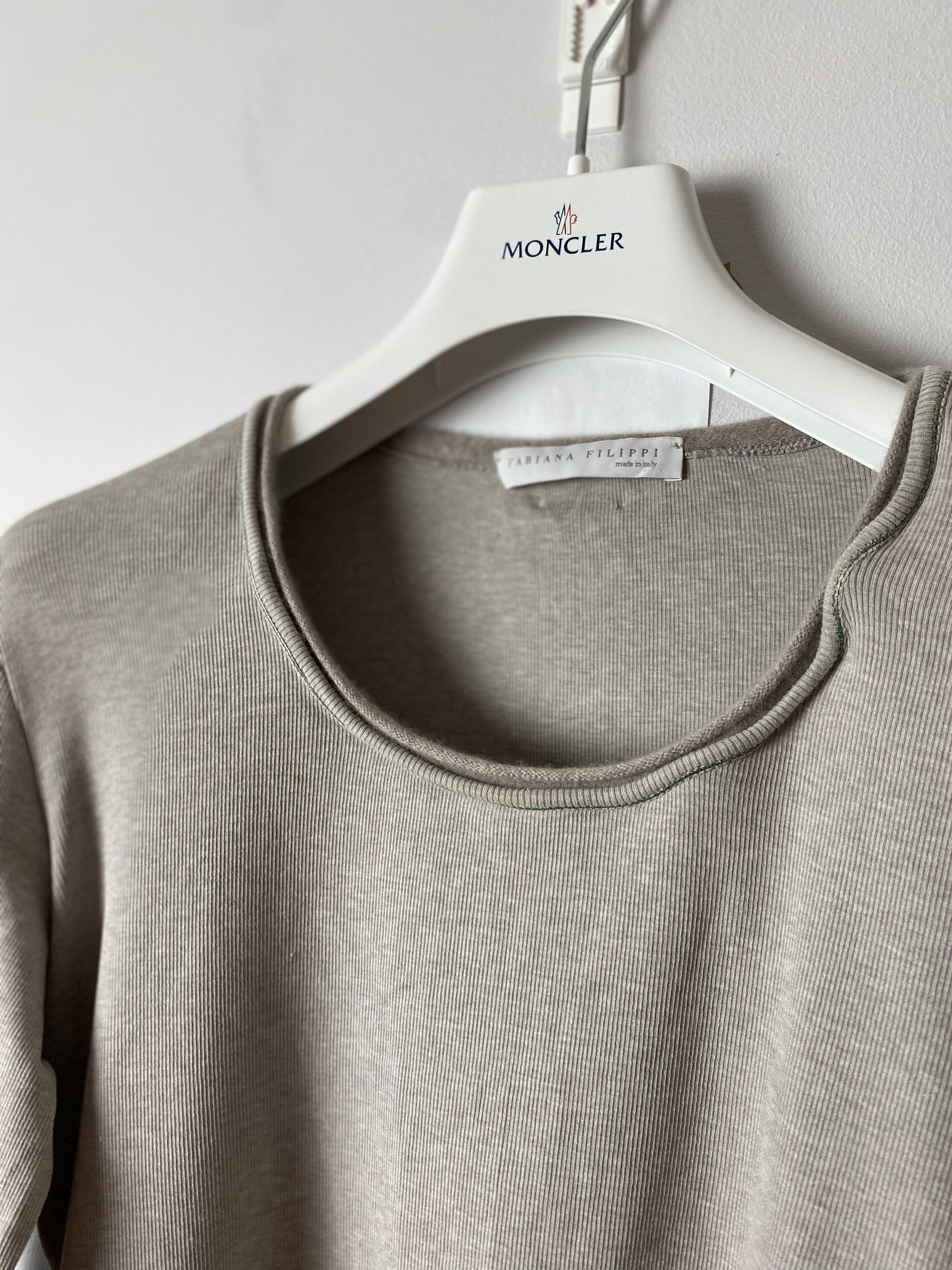 Fabiana Filippi Fabiana Filippi long sleeve t-shirt tee cotton Size L / US 10 / IT 46 - 2 Thumbnail