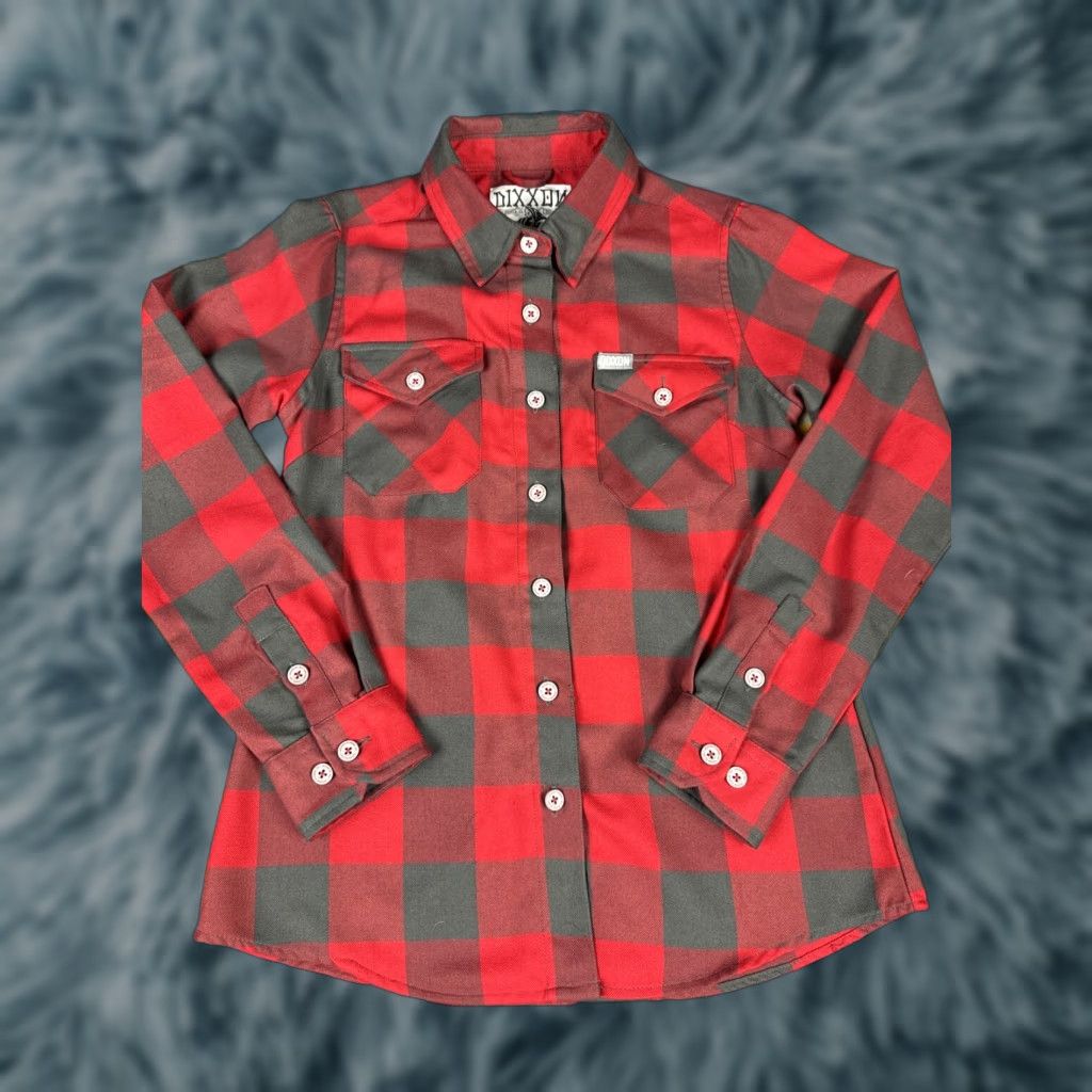 Dixxon Flannel Co Plaid 50 50 Fifty Fifty Women’s S Shirt Multicolor Plaid Flannel Button-Up Small Size Womens Shirt
