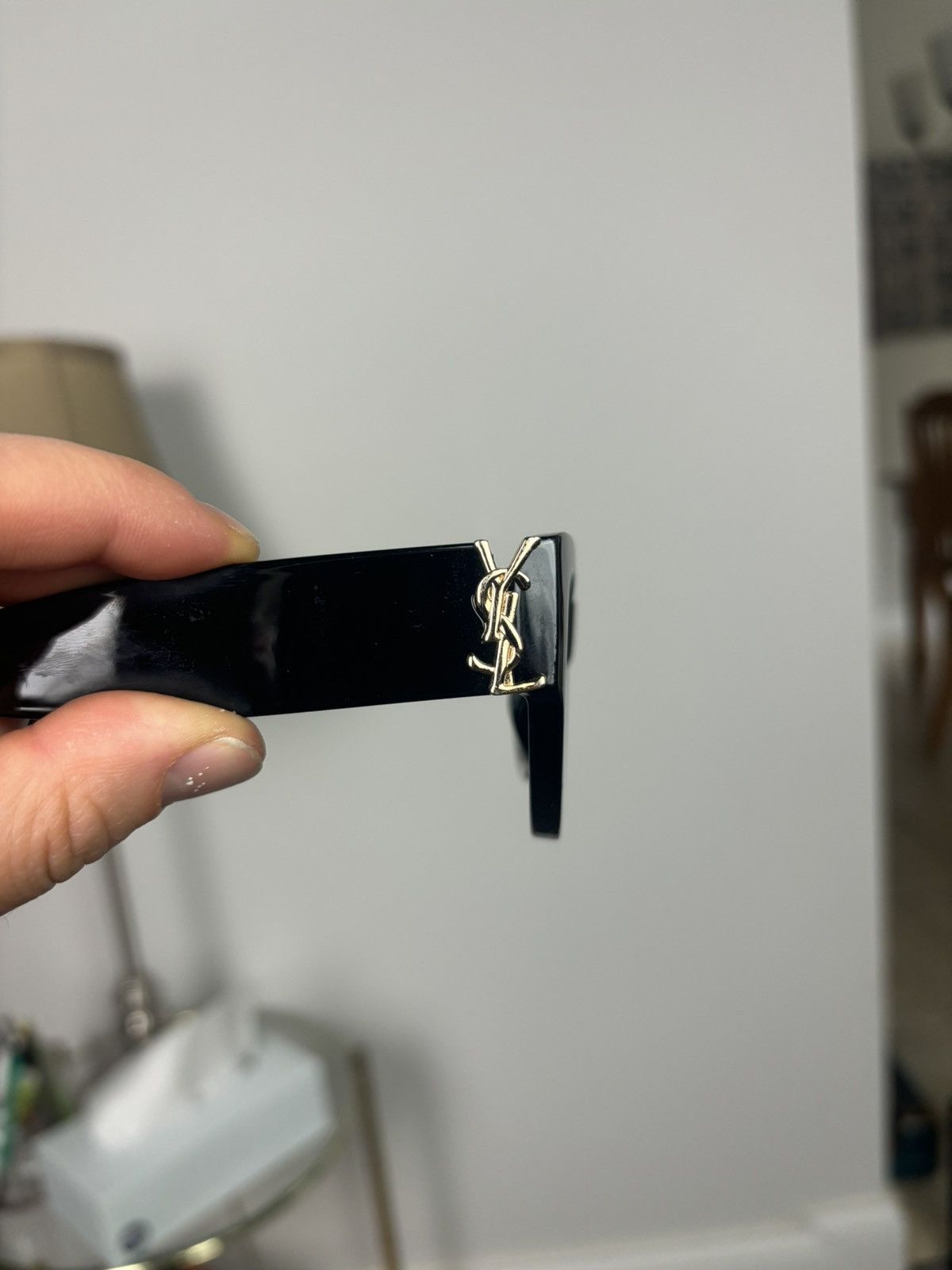 Yves Saint Laurent Saint Laurent Sunglasses SL M94 001 Shiny Black Frame Lens Size ONE SIZE - 5 Thumbnail