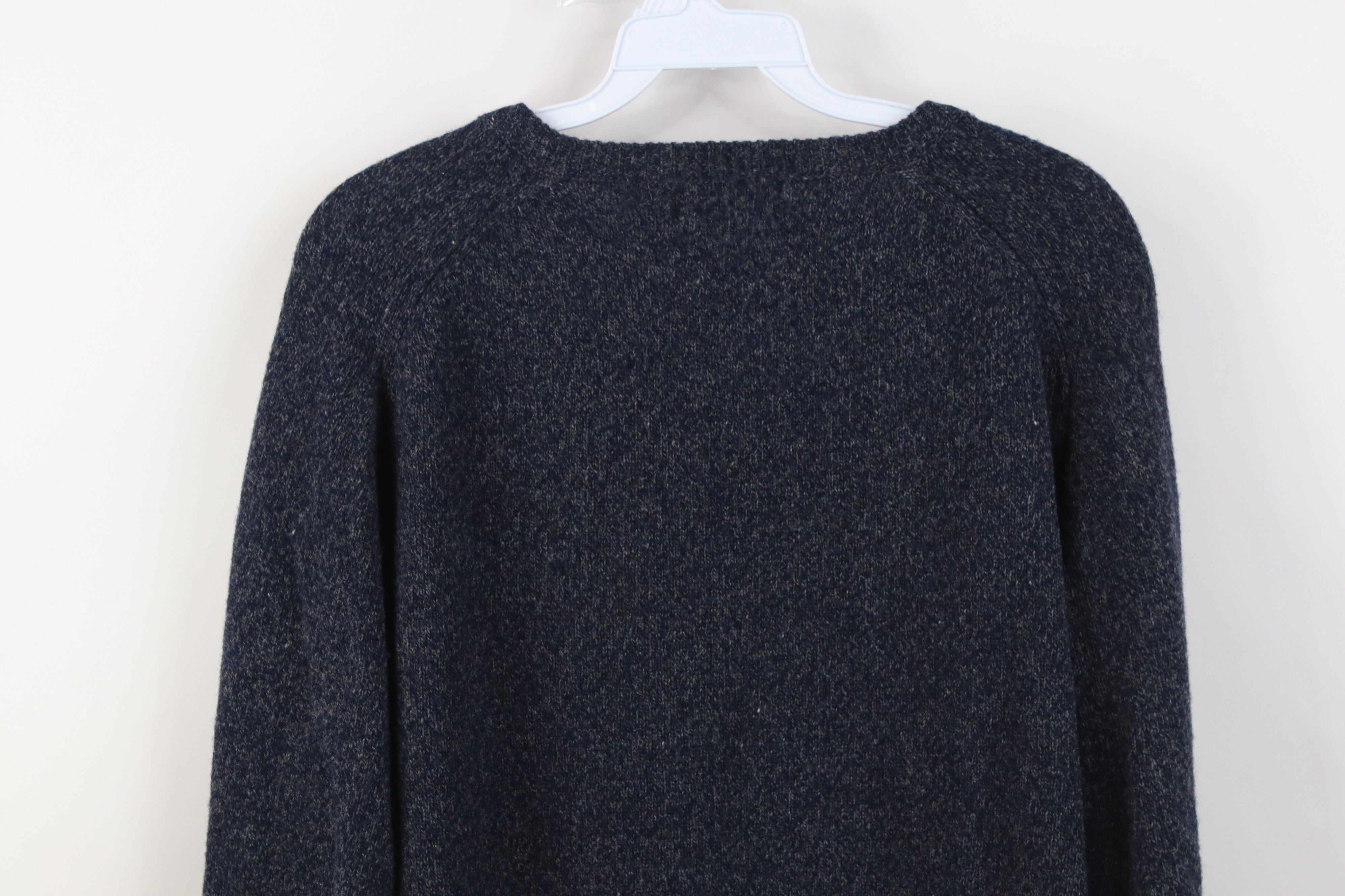 Vintage Vintage 90s Streetwear Knit V-Neck Sweater Heather Blue Size US L / EU 52-54 / 3 - 9 Thumbnail
