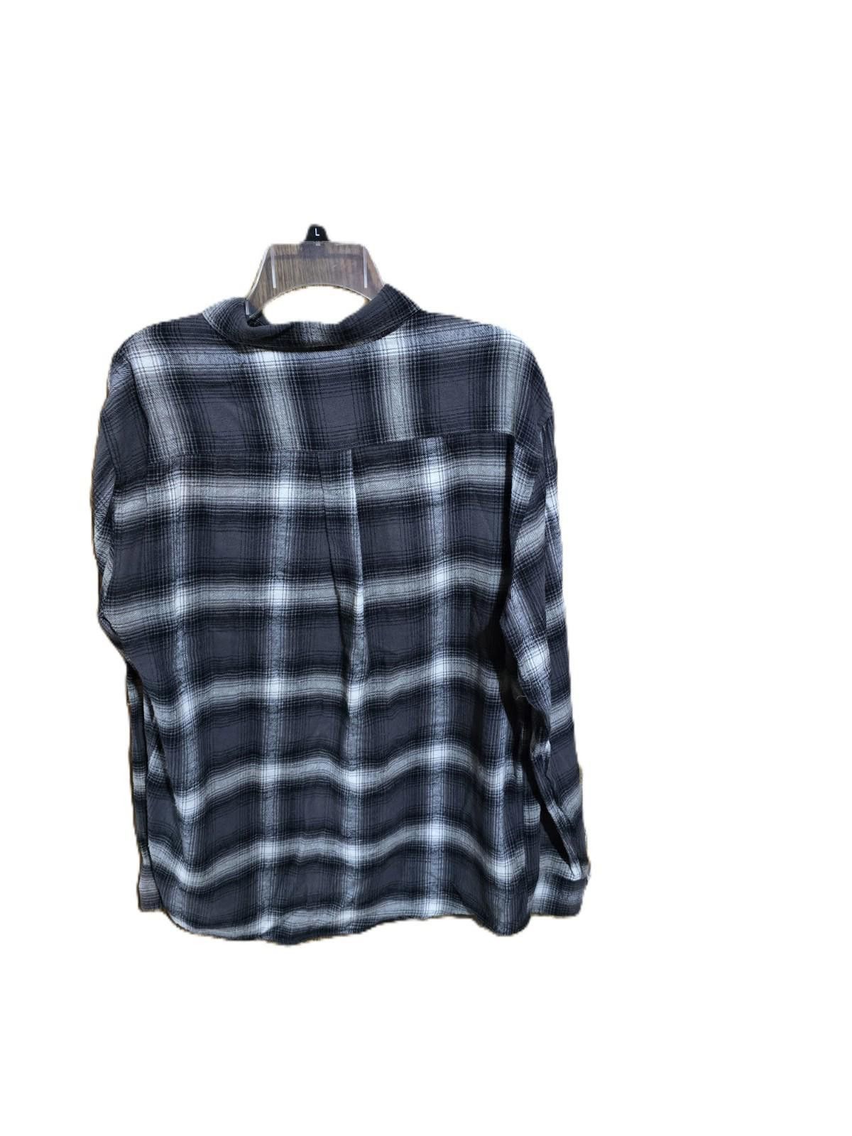Croft & Barrow Croft & Barrow Black & White Flannel Button Down Top Size US L / EU 52-54 / 3 - 3 Thumbnail
