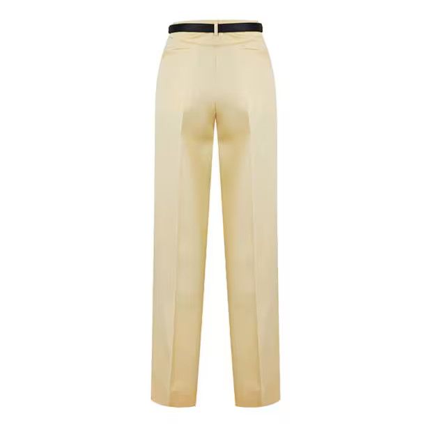 Jil Sander o1g2r1mq1024 Belted Pant in Butter Size 25" / US 0 / IT 36 - 2 Thumbnail