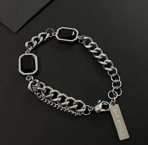 Designer × Vintage Vintage black gem bracelet Size ONE SIZE - 3 Thumbnail